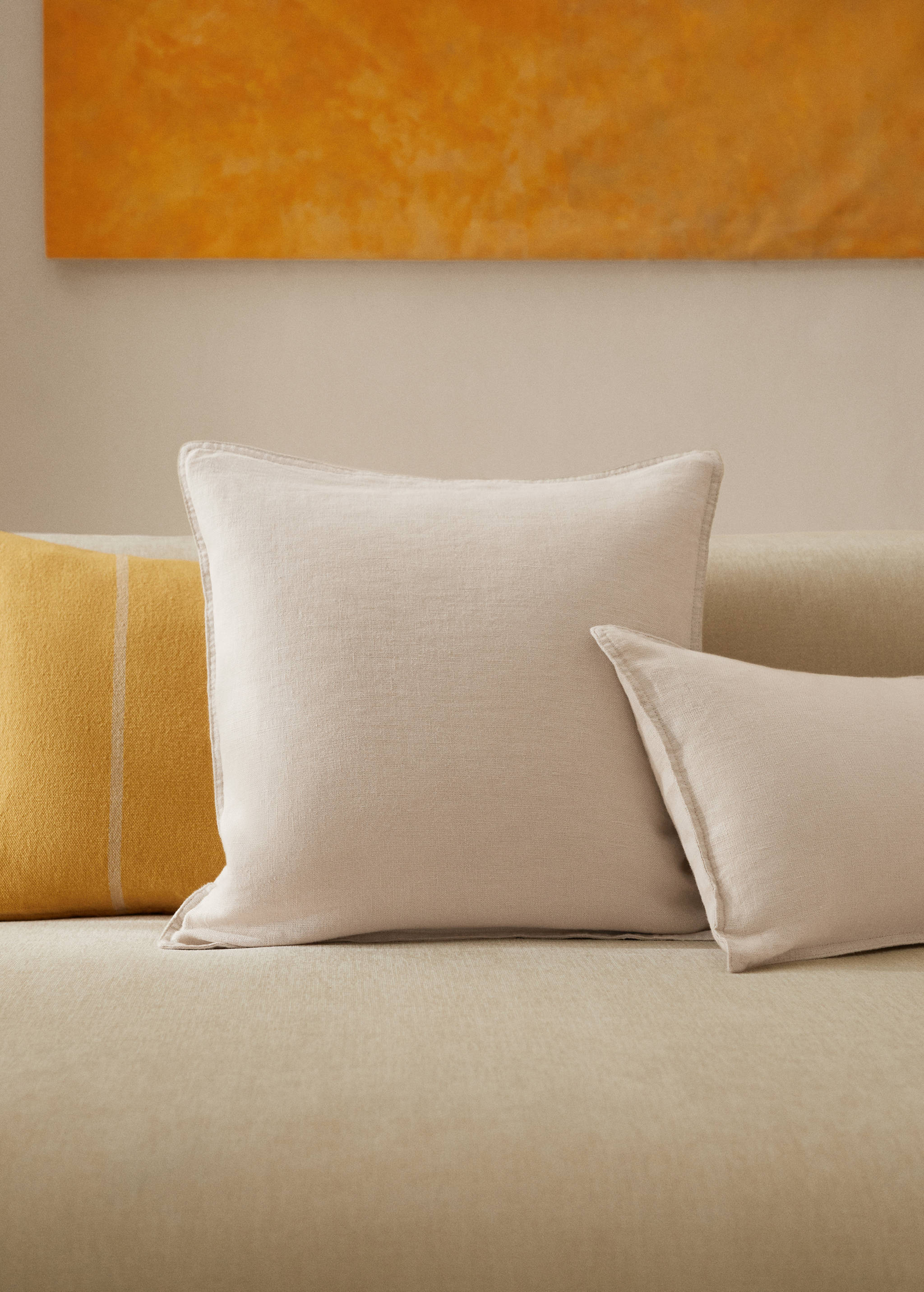 100% linen cushion case 45x45cm - General plane