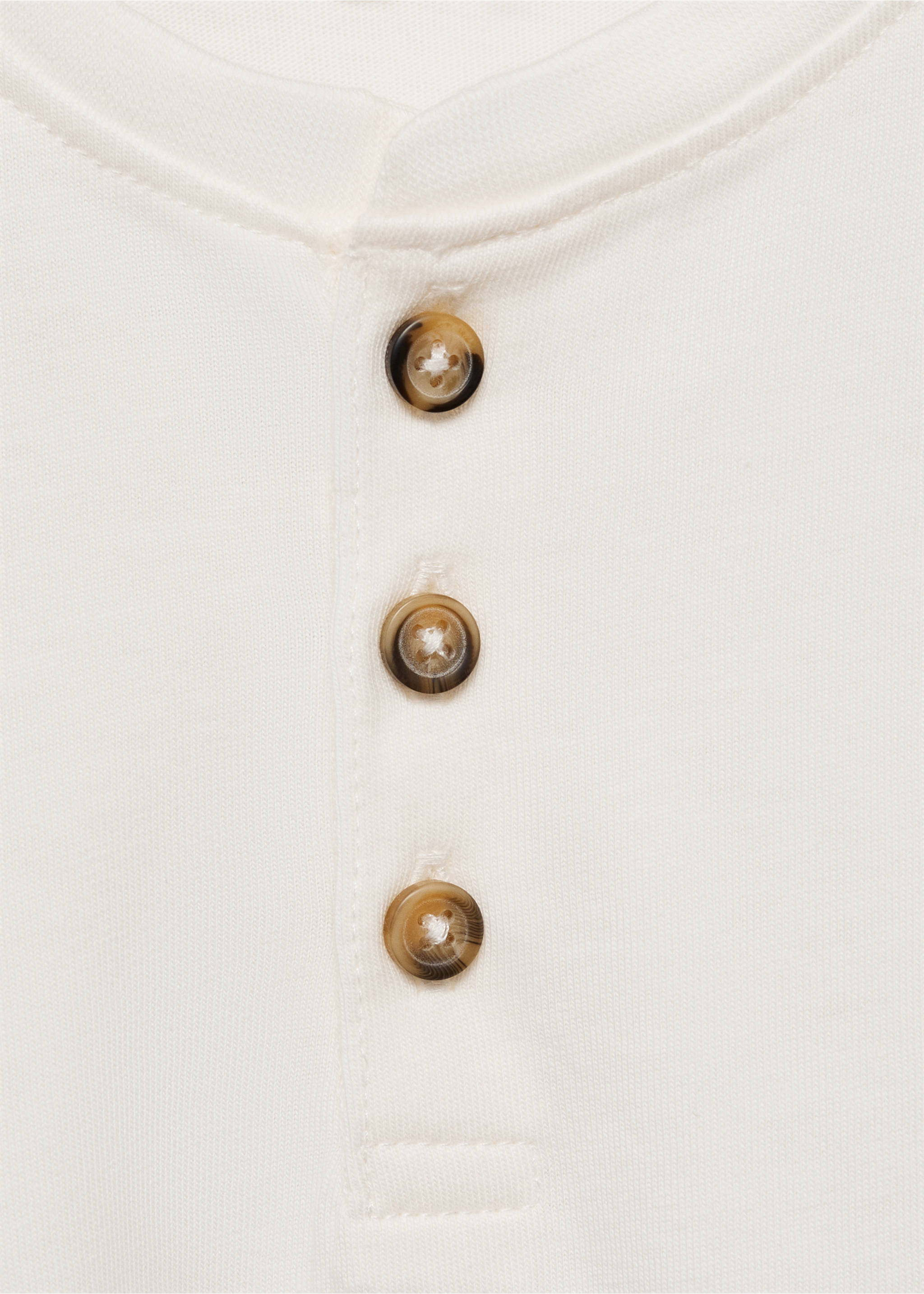 Camiseta algodón manga larga - Detalle del artículo 8, Blanco roto. Ref: 77033280-00.