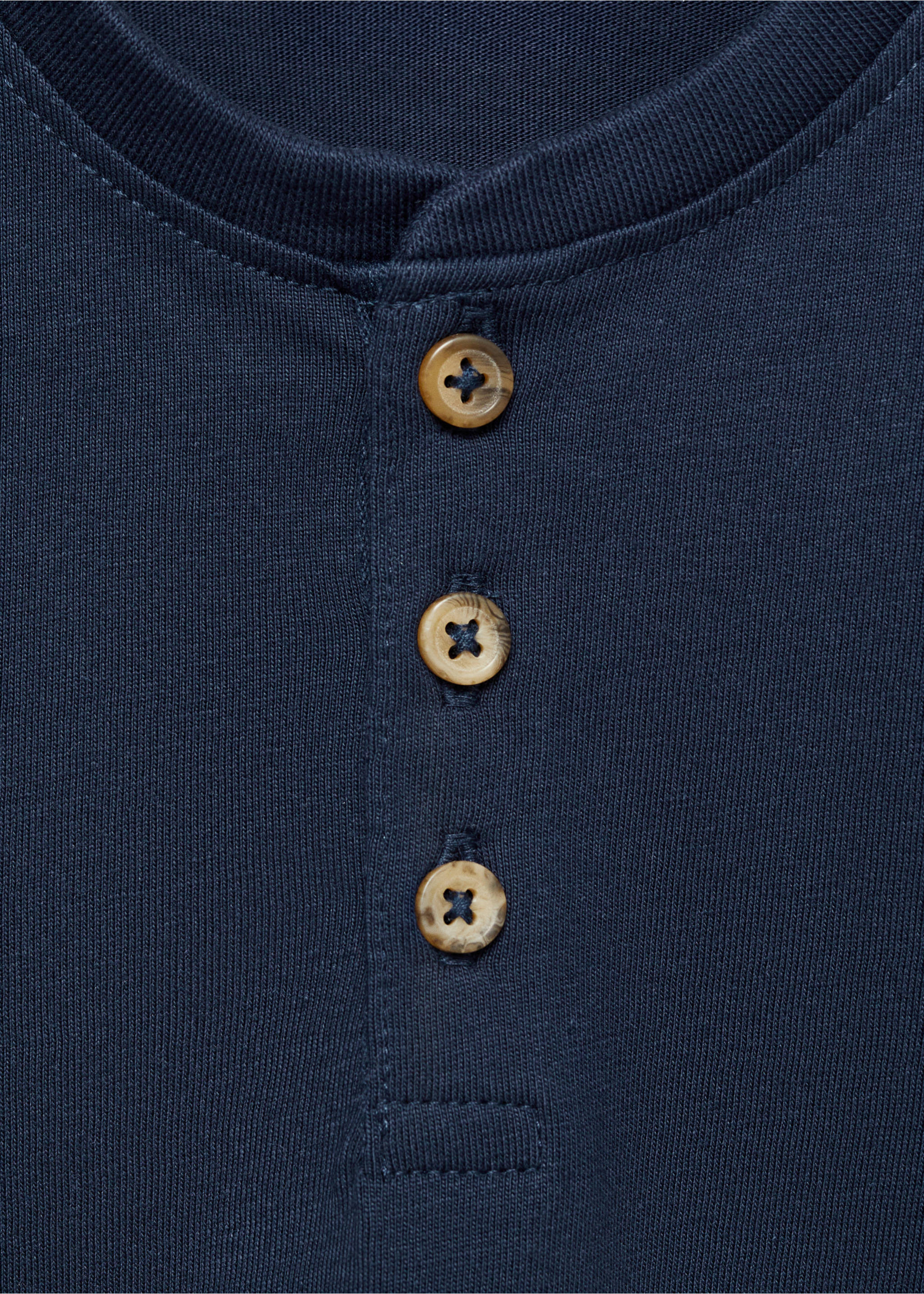 Camiseta algodón manga larga - Detalle del artículo 8, Azul marino oscuro. Ref: 77033280-00.