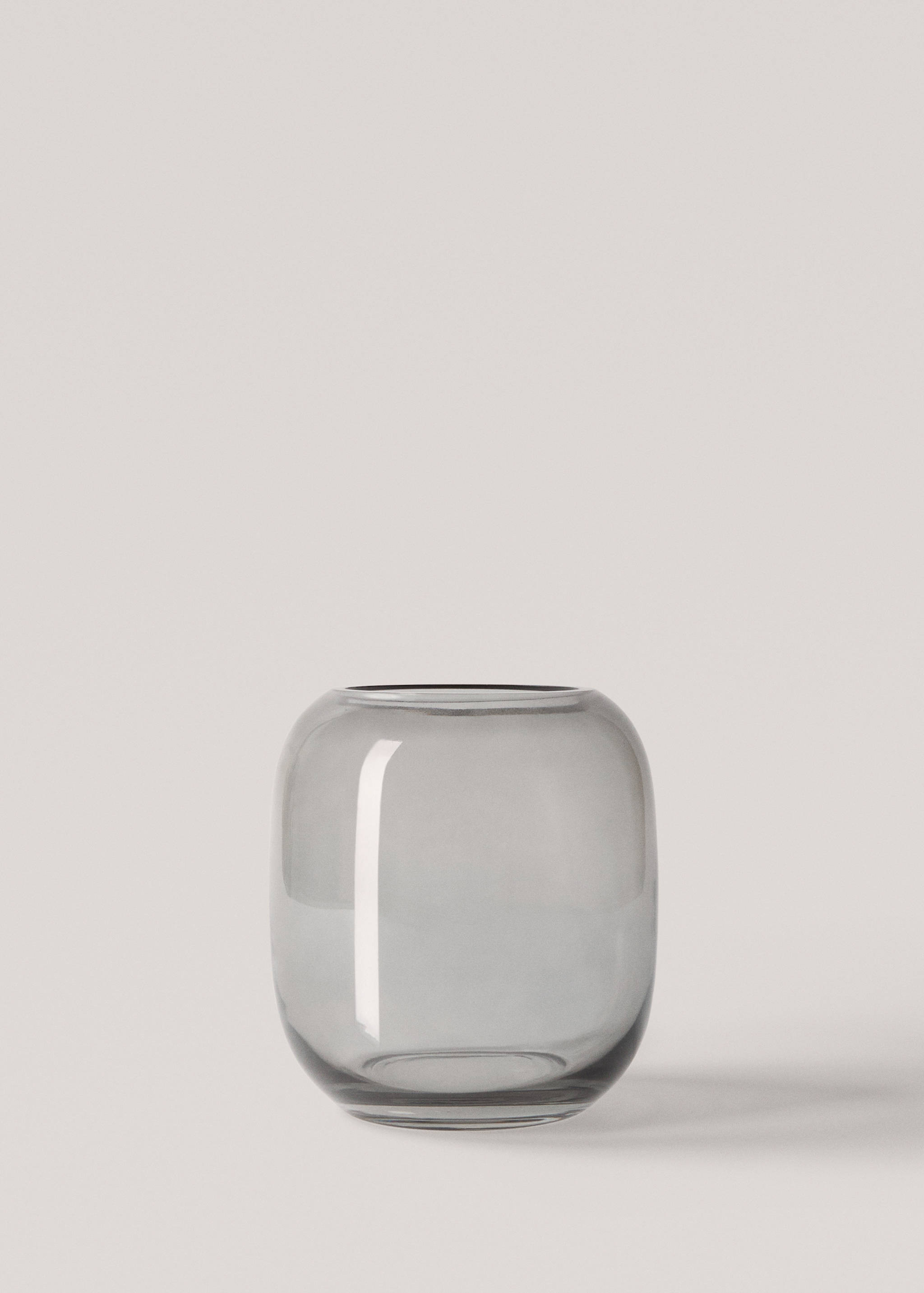 Grey glass vase 15.5x17.5cm - Article without model