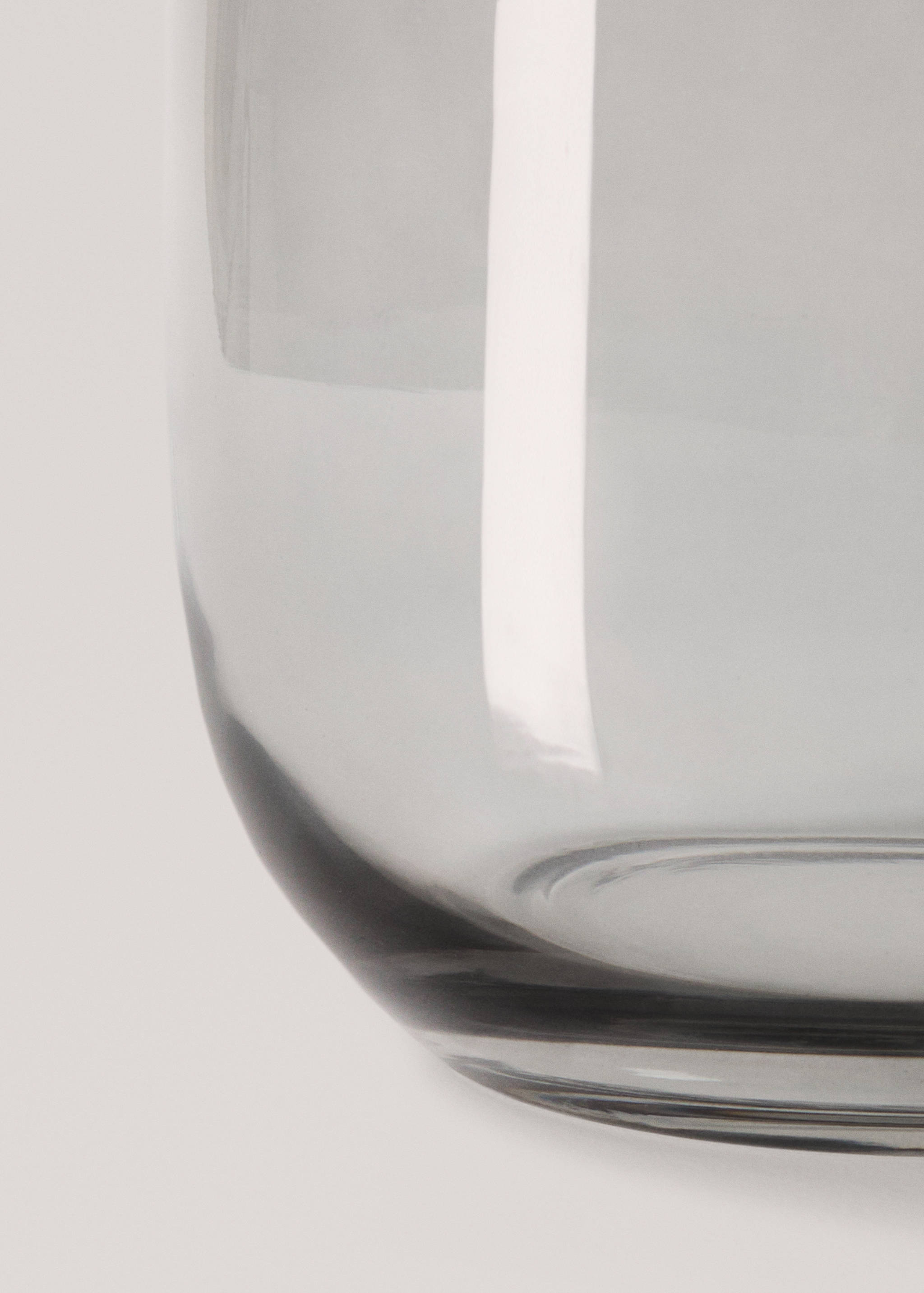 Grey glass vase 15.5x17.5cm - Details of the article 2
