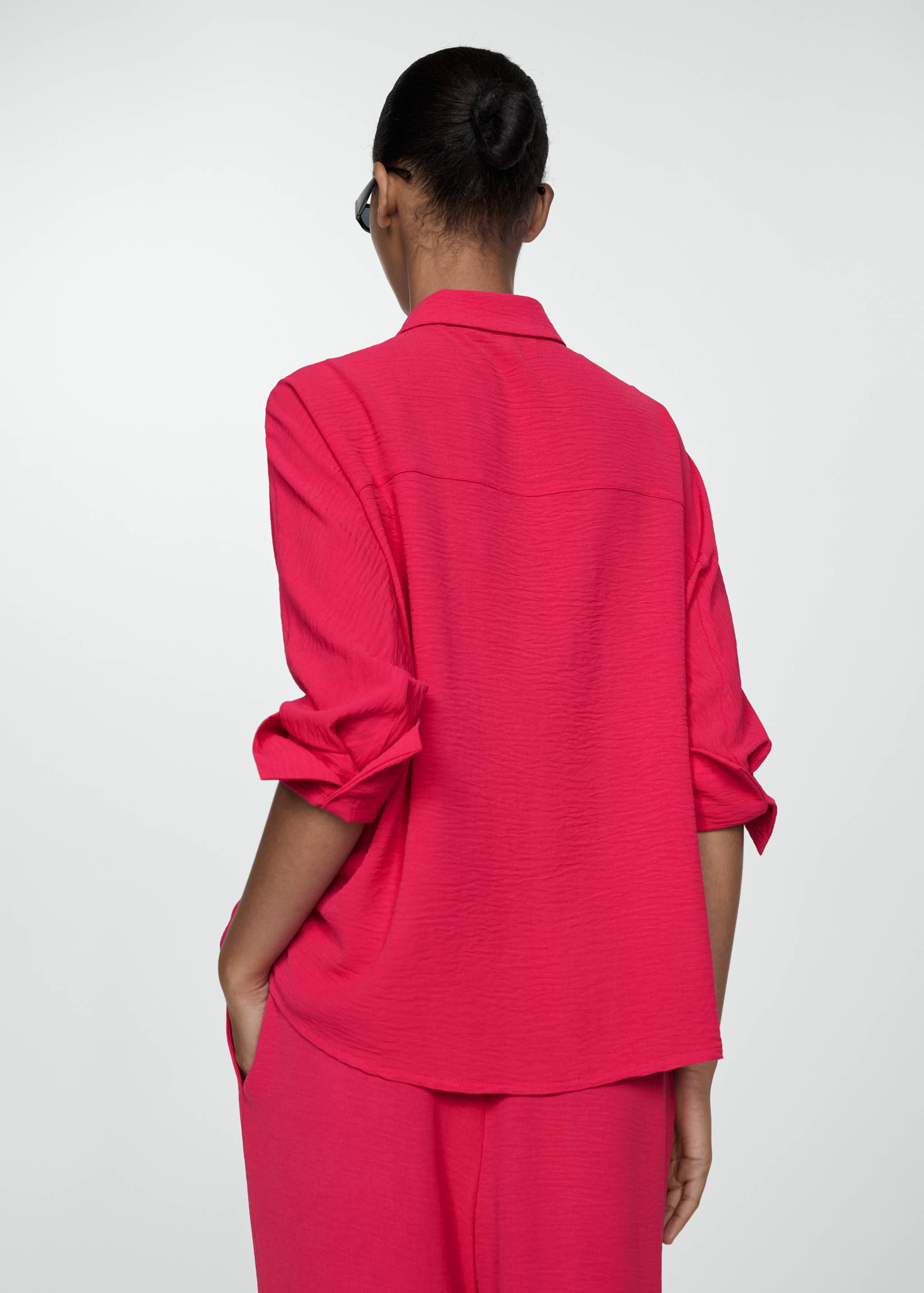 Textured flowy blouse - Reverse of the article