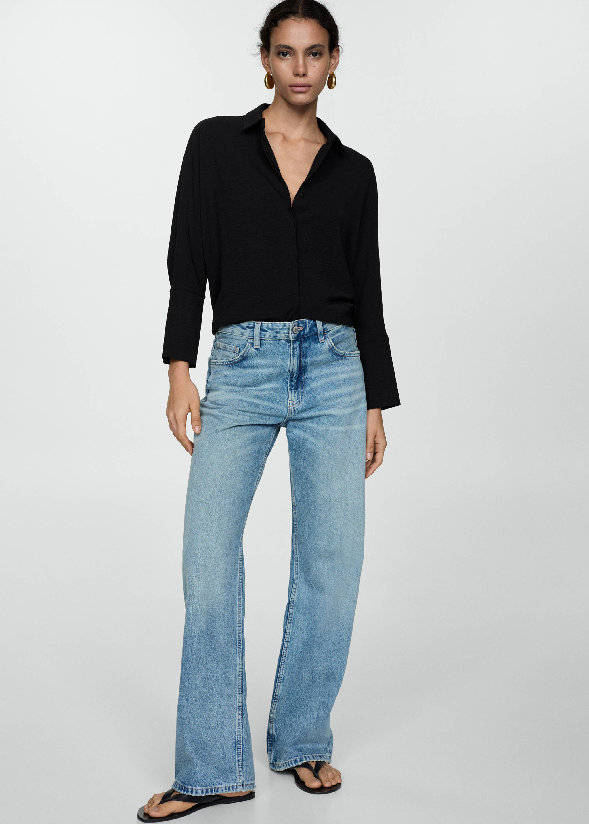 Textured flowy blouse - Details of the article 2