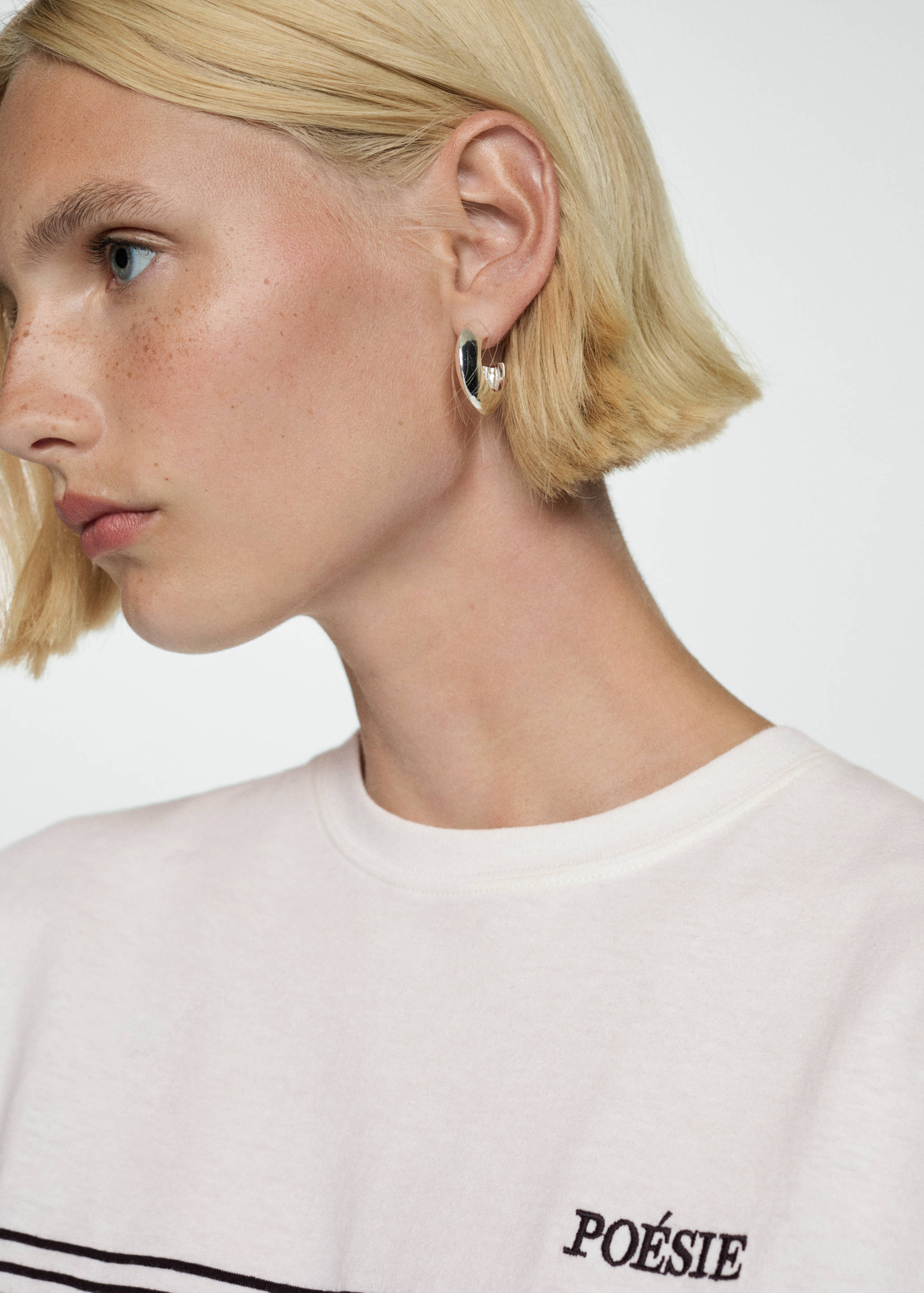 Striped cotton T-shirt - Details of the article 1