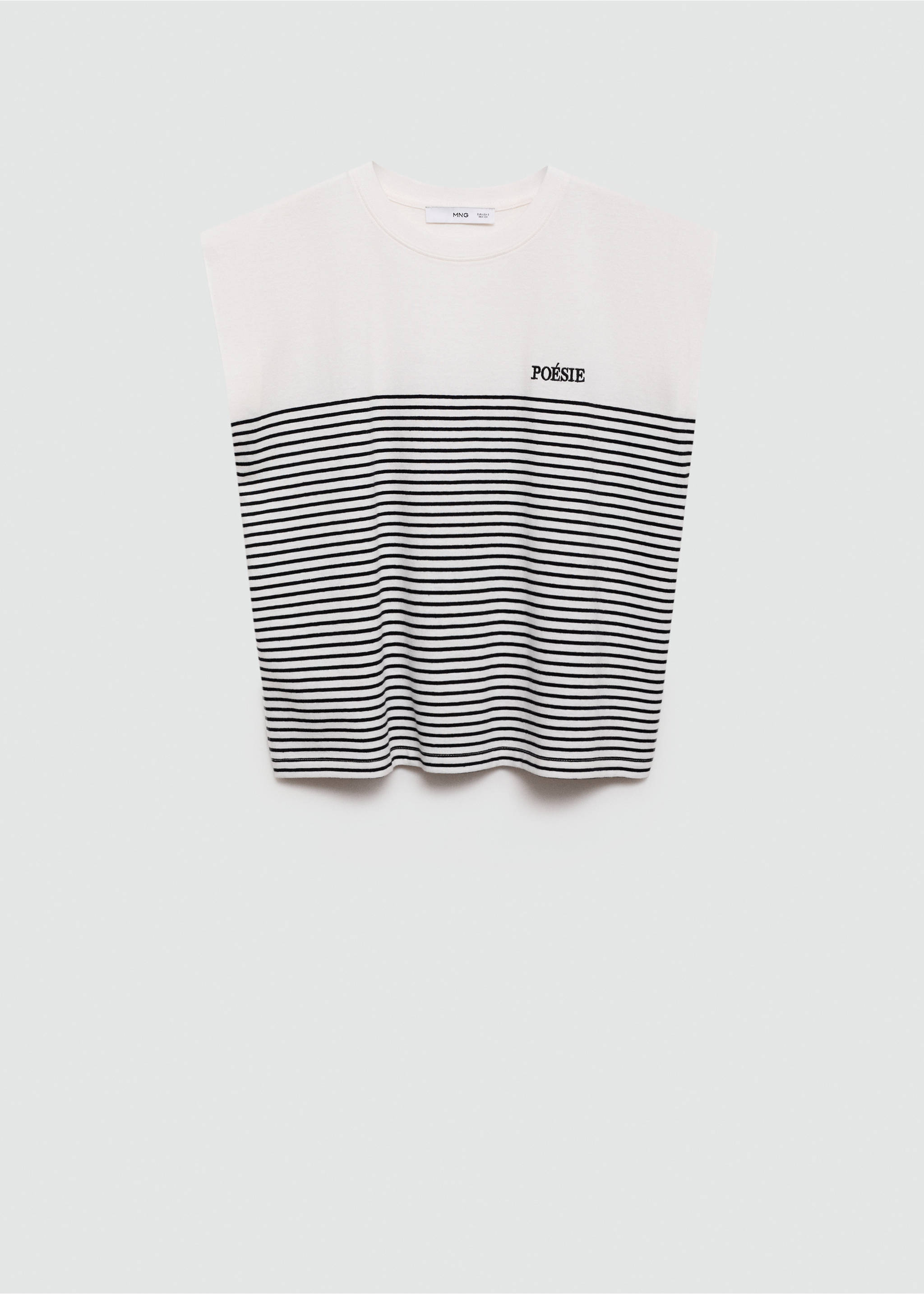 Camiseta algodón rayas - Artículo sin modelo, Blanco roto. Ref: 77034014-00.
