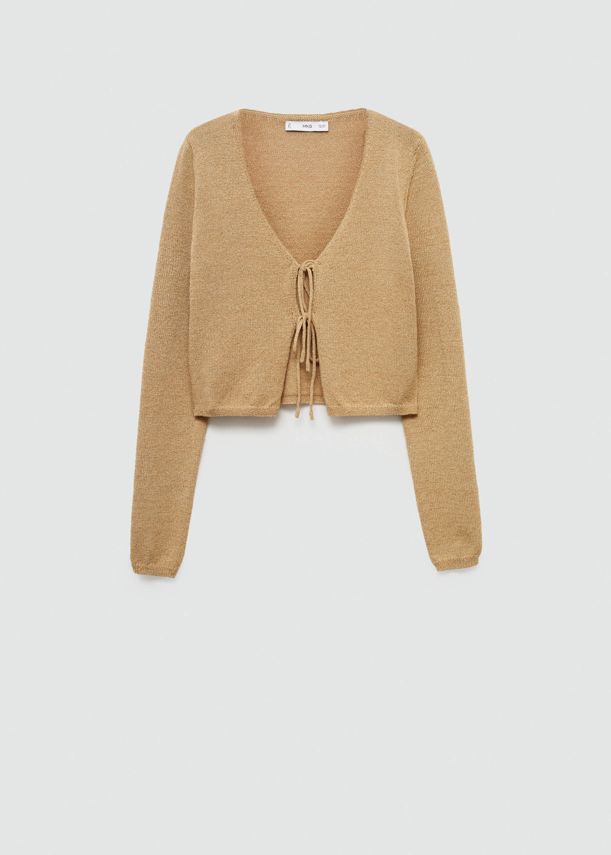 Knitted cardigan with bow - Article without model