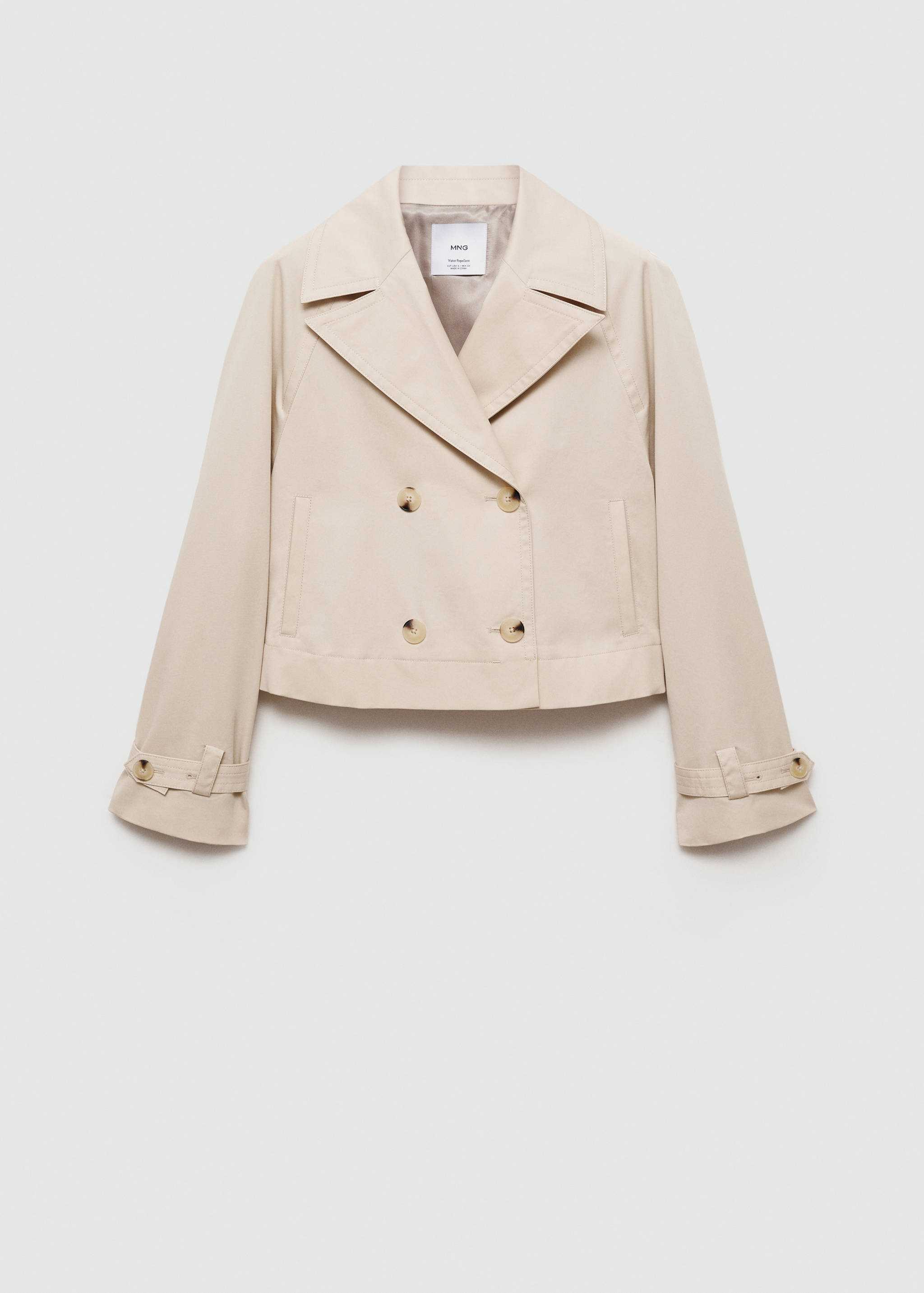 Double-breasted cropped trench coat - Article without model