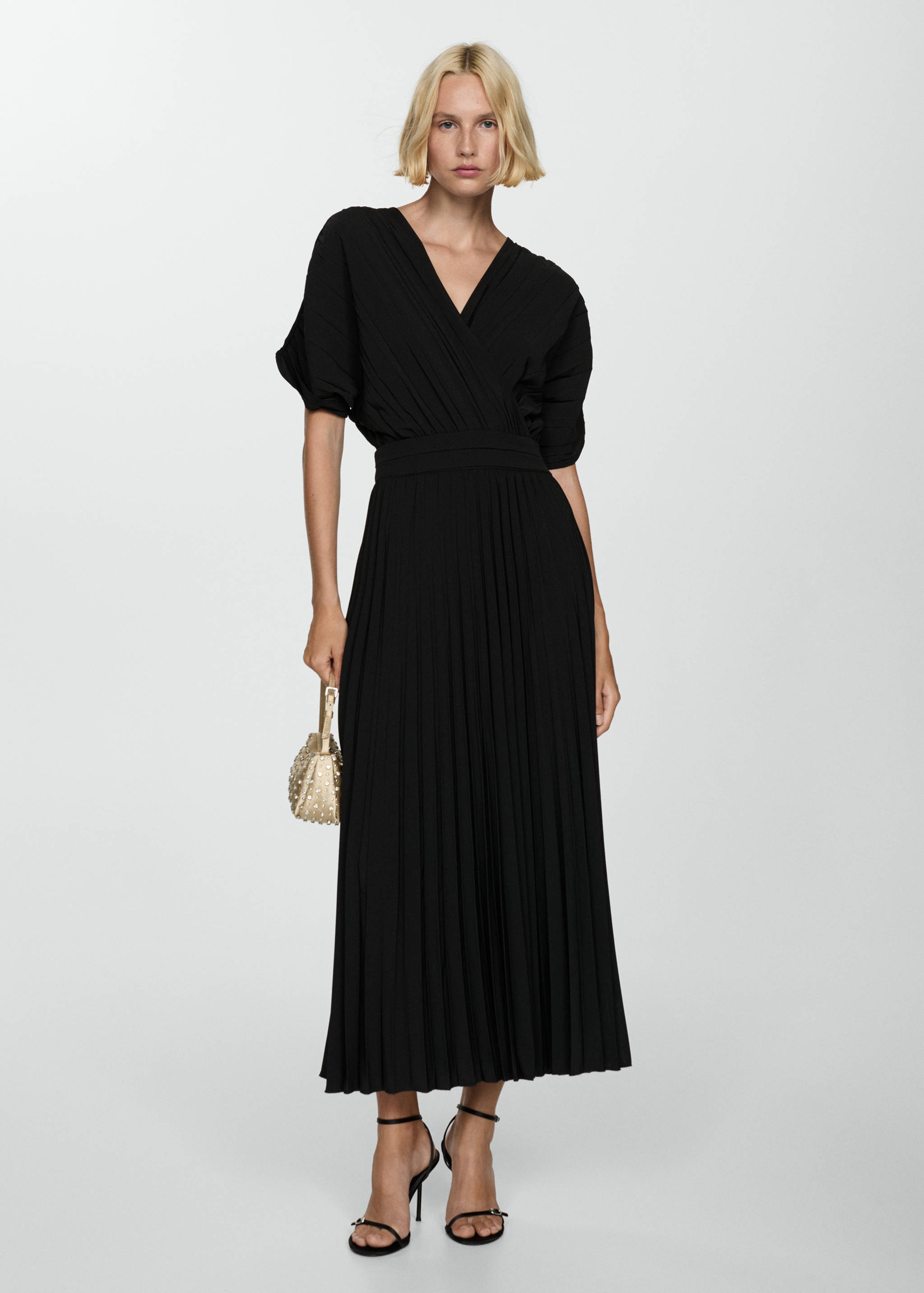 Pleated A-line dress - General plane