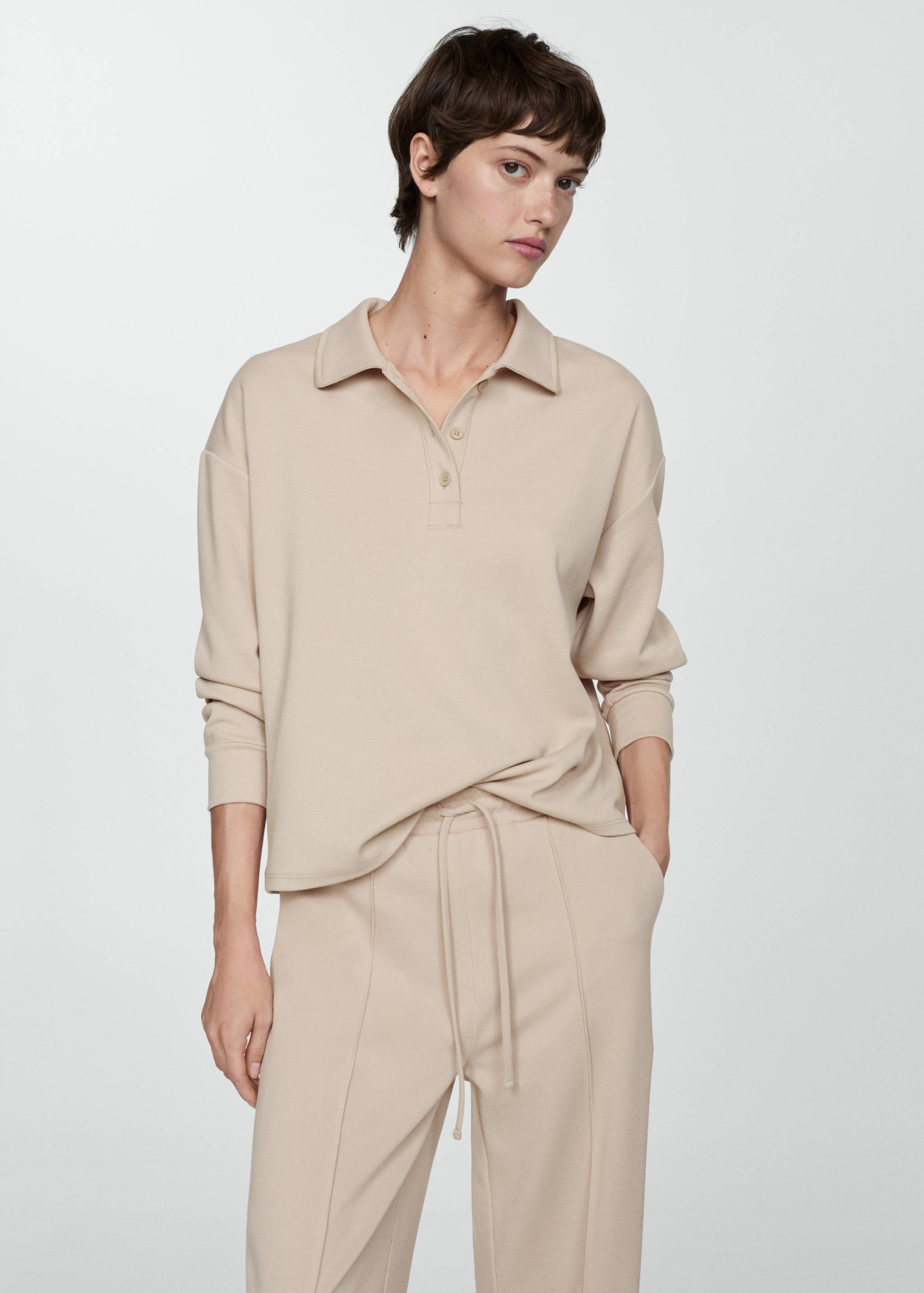 Polo-neck sweatshirt - Medium plane