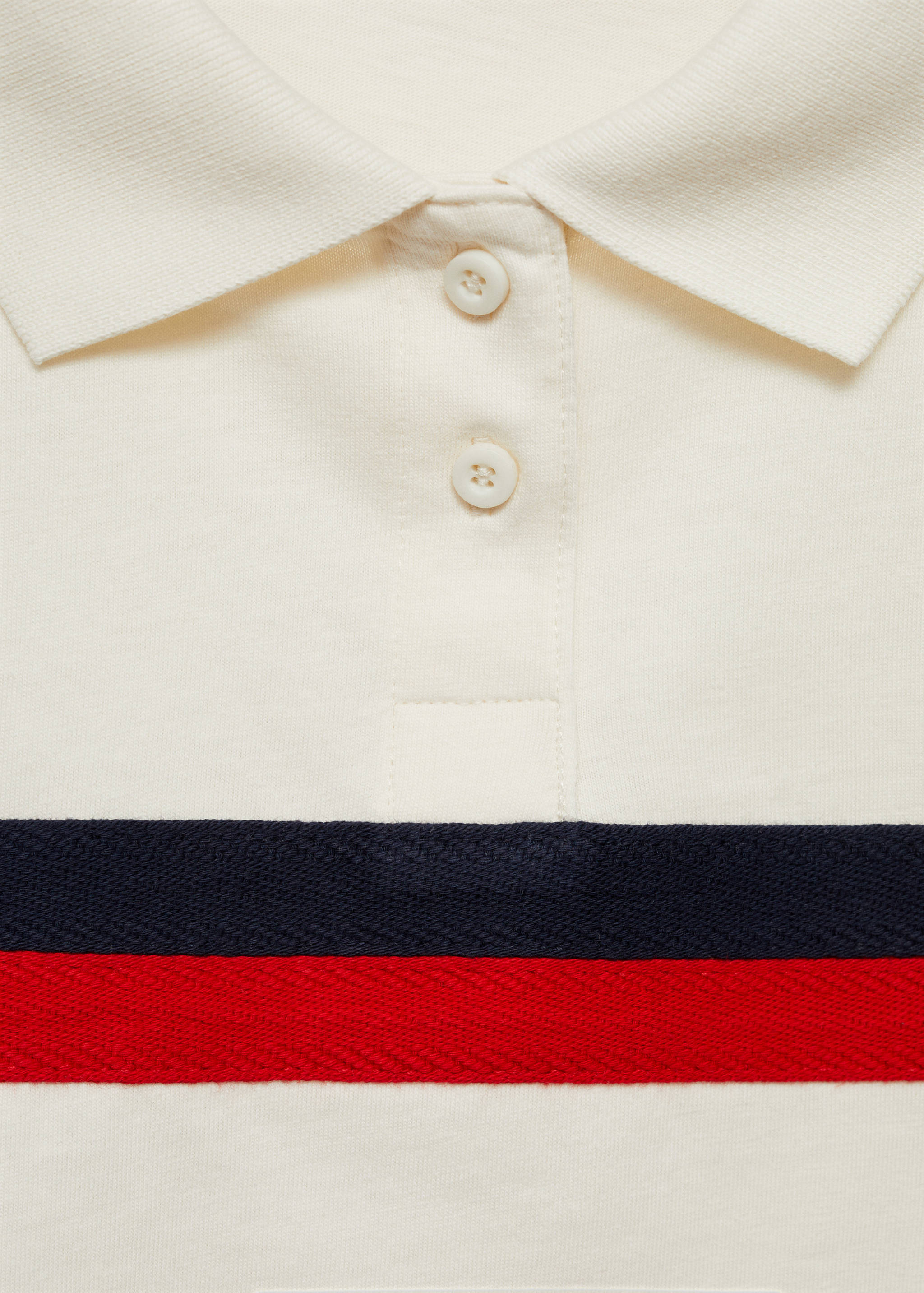 Cropped polo shirt with striped detail - Details of the article 8