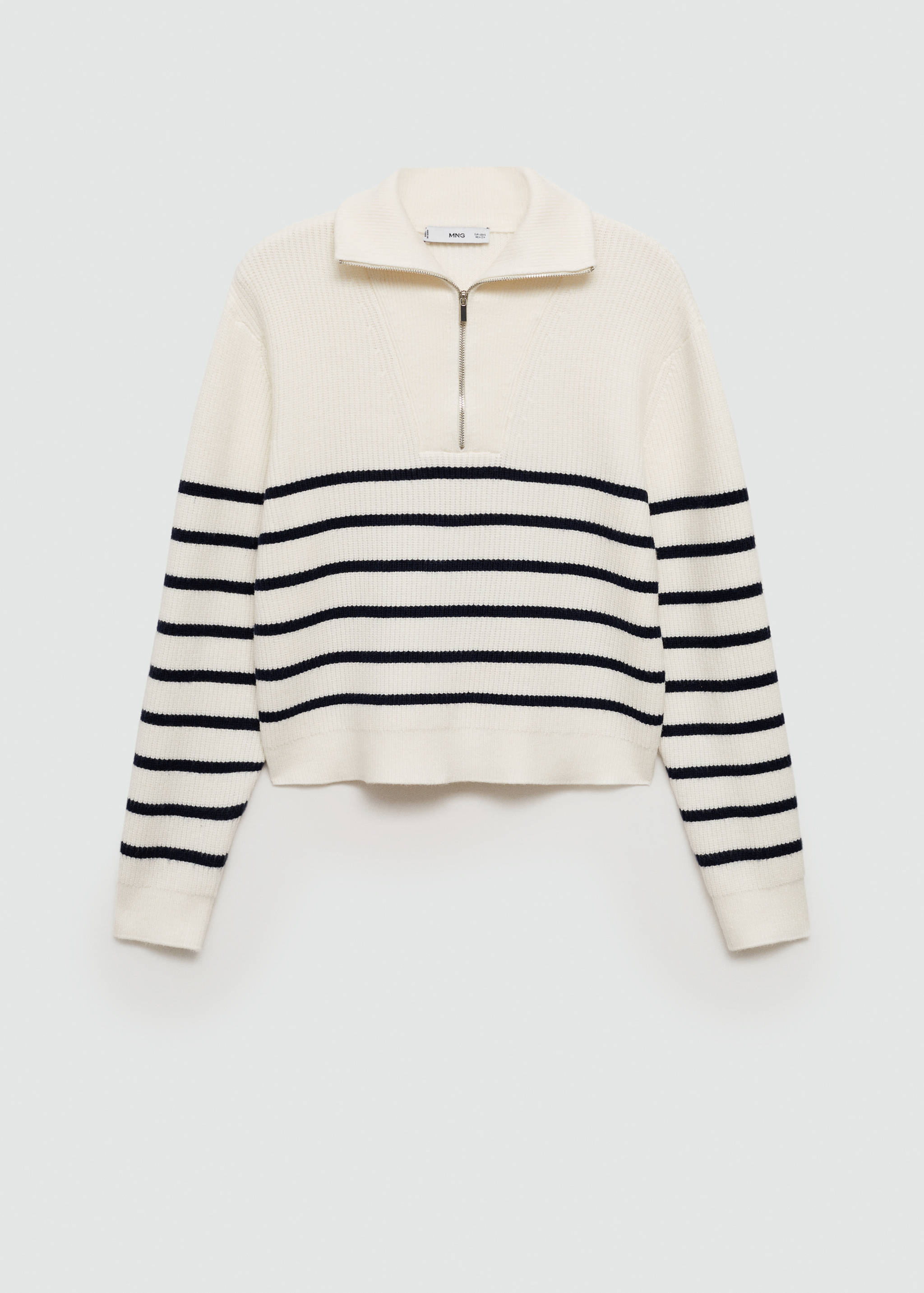 Striped sweater with zip - Article without model