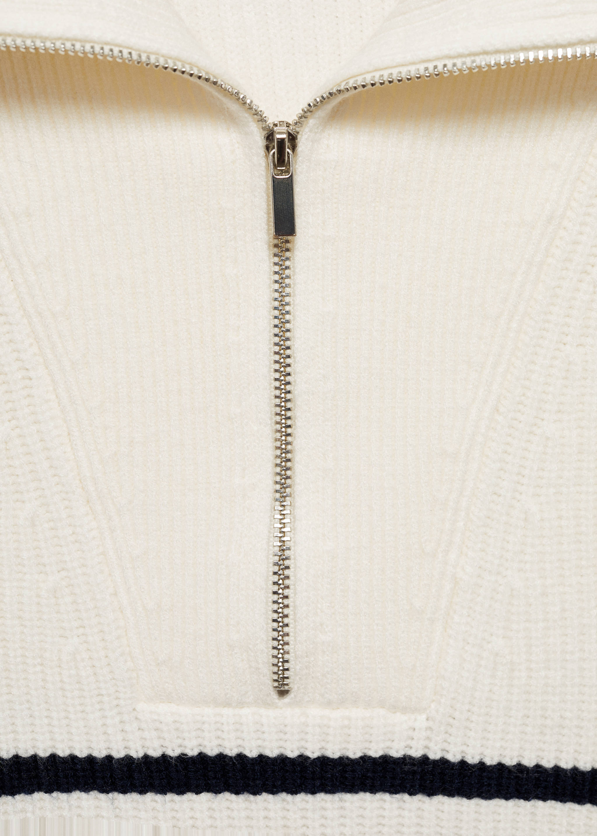 Striped sweater with zip - Details of the article 8
