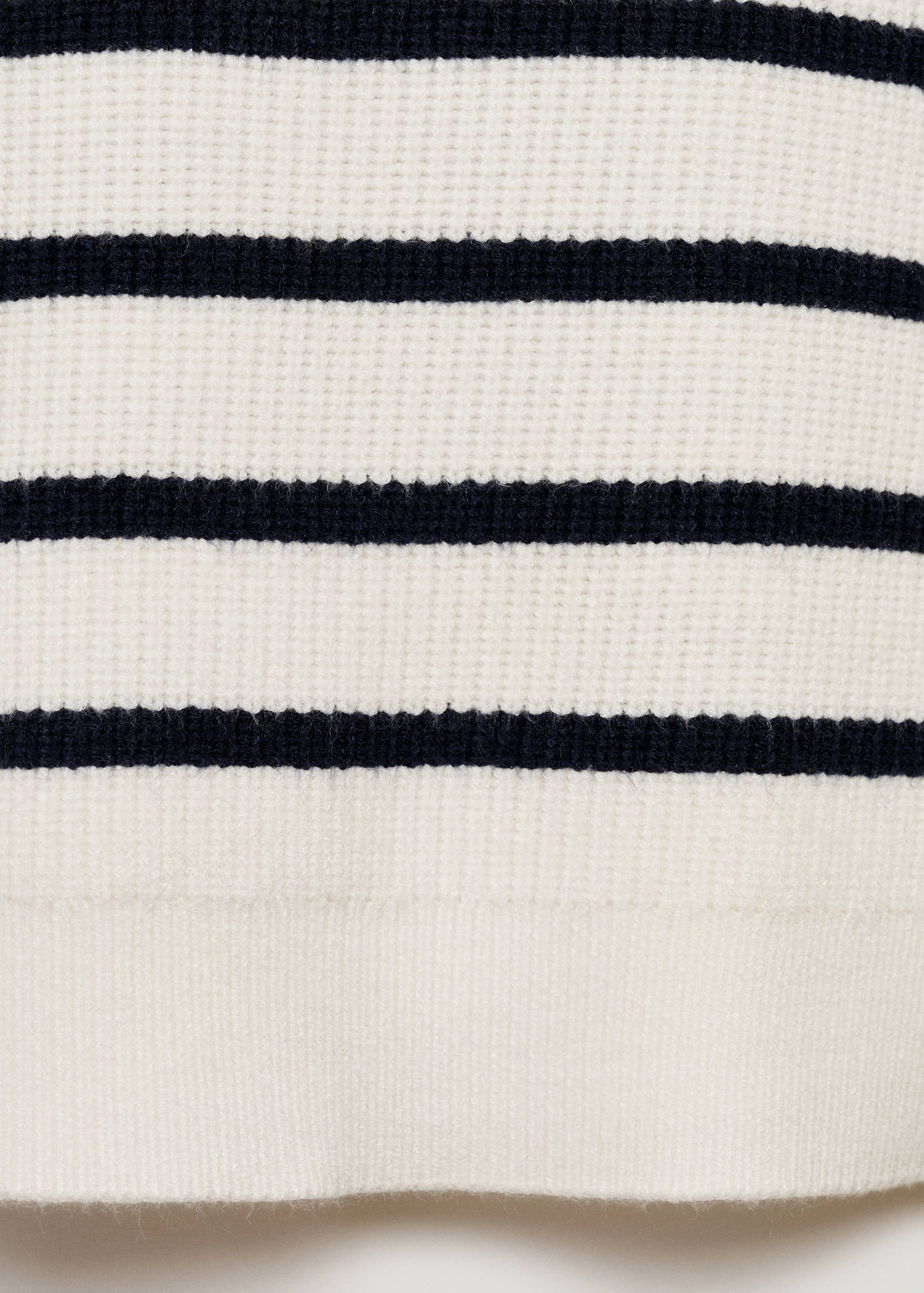 Striped sweater with zip - Details of the article 0