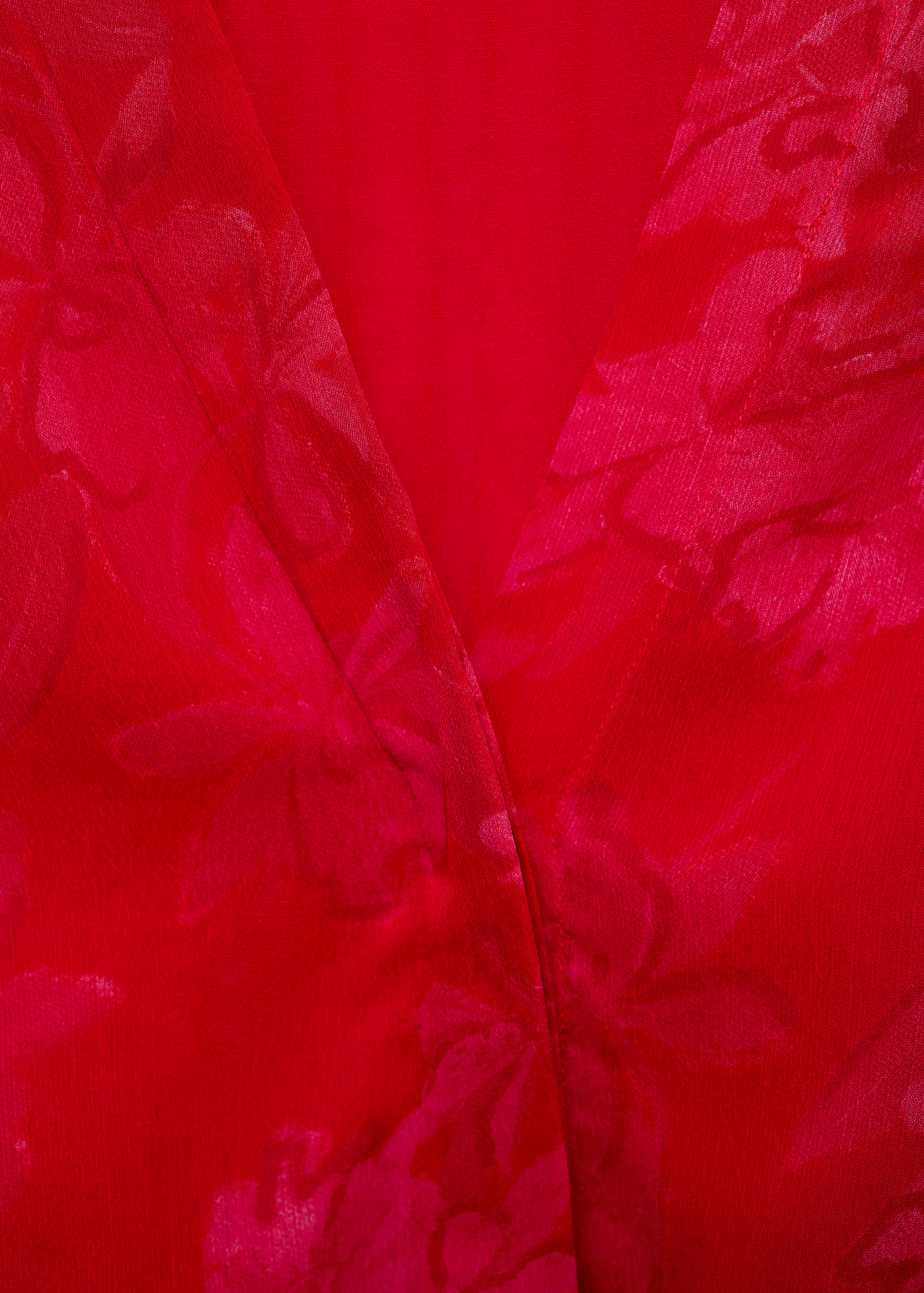 Floral-print dress with knot detail - Details of the article 0