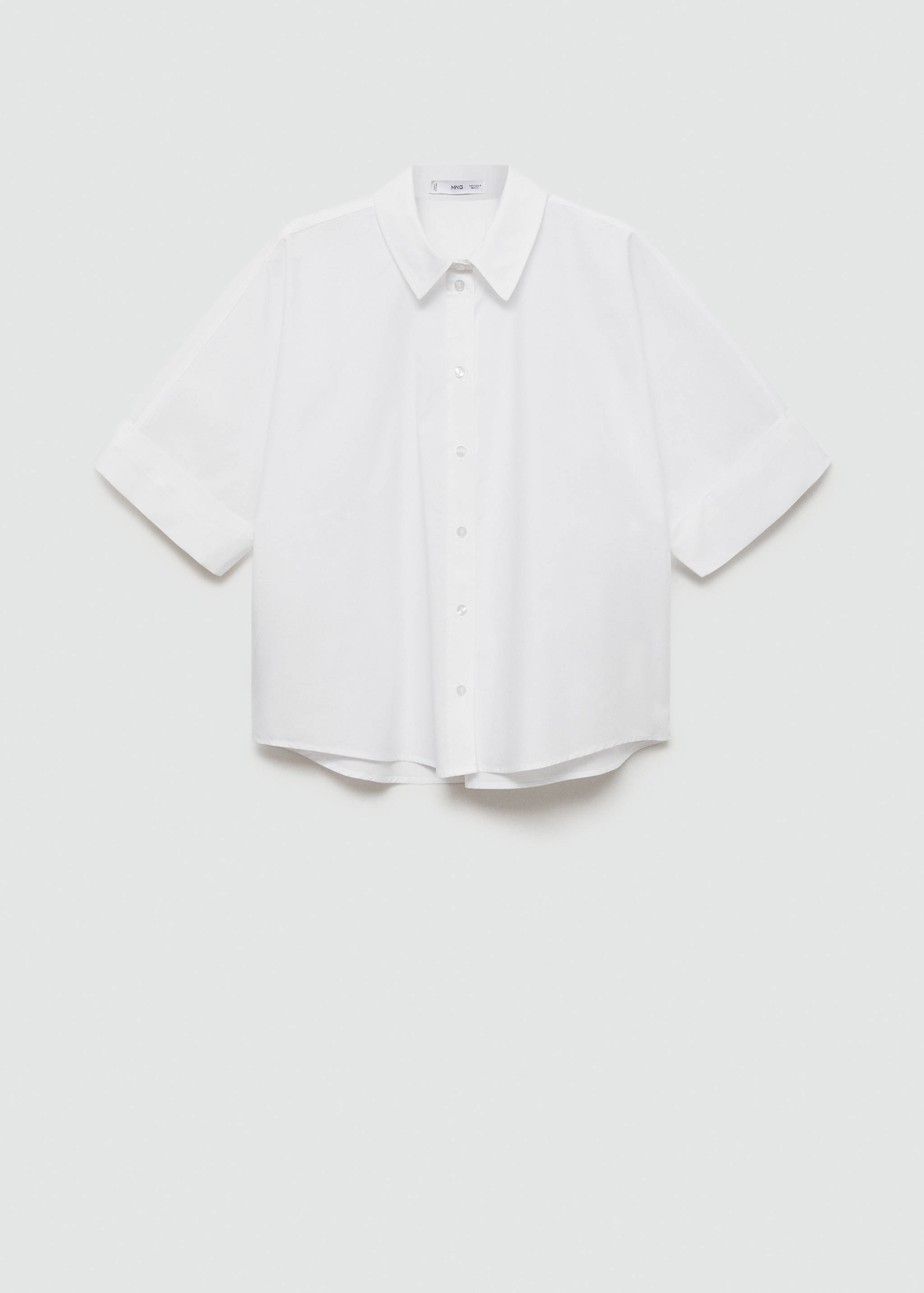 Short-sleeved lyocell cotton shirt - Article without model