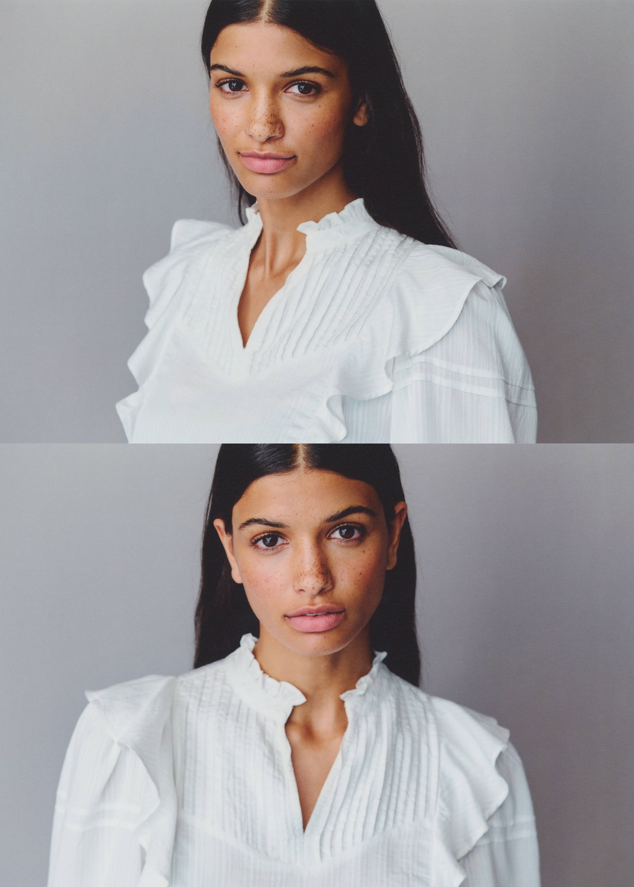 Blouse with pleat relief - Details of the article 5
