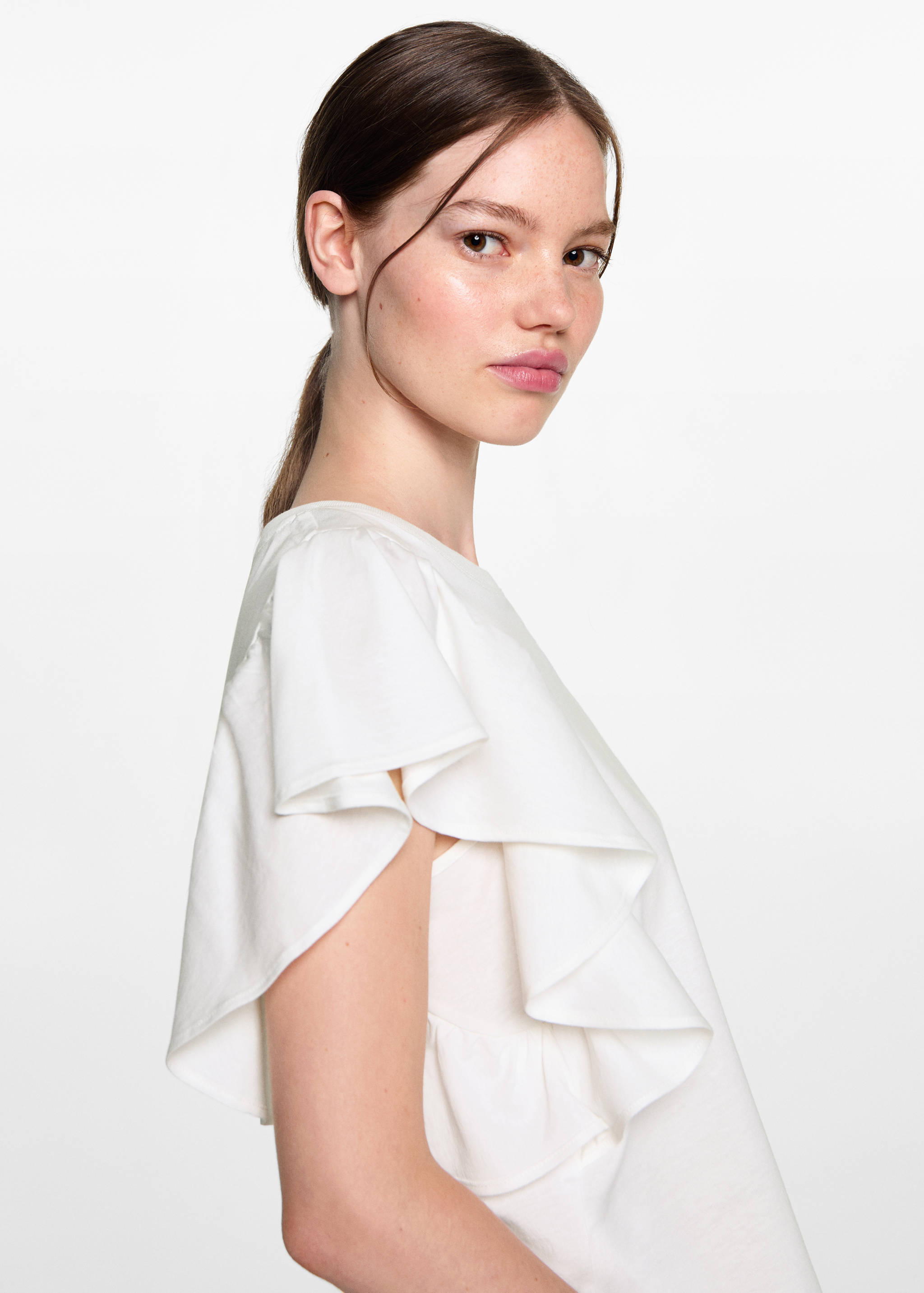 T-shirt en coton à volants - Détail de l'article 1