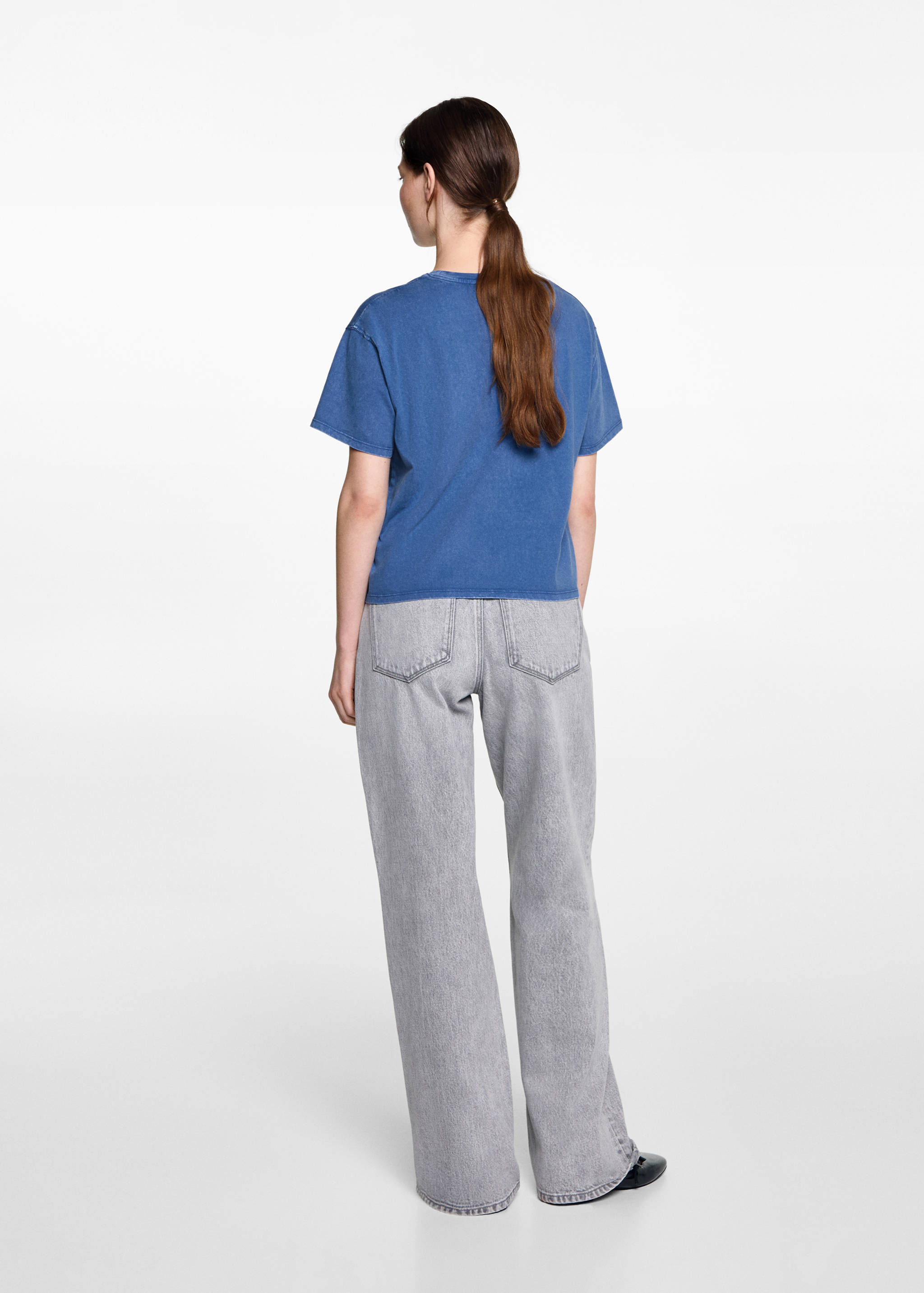 T-shirt message brodé - Verso de l’article