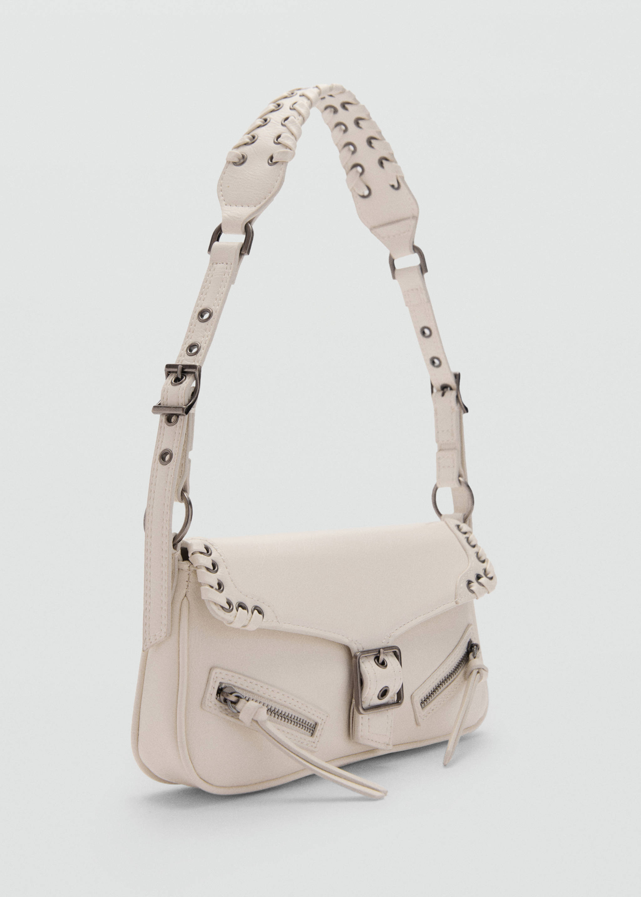 Shoulder bag with buckle - Medium plane