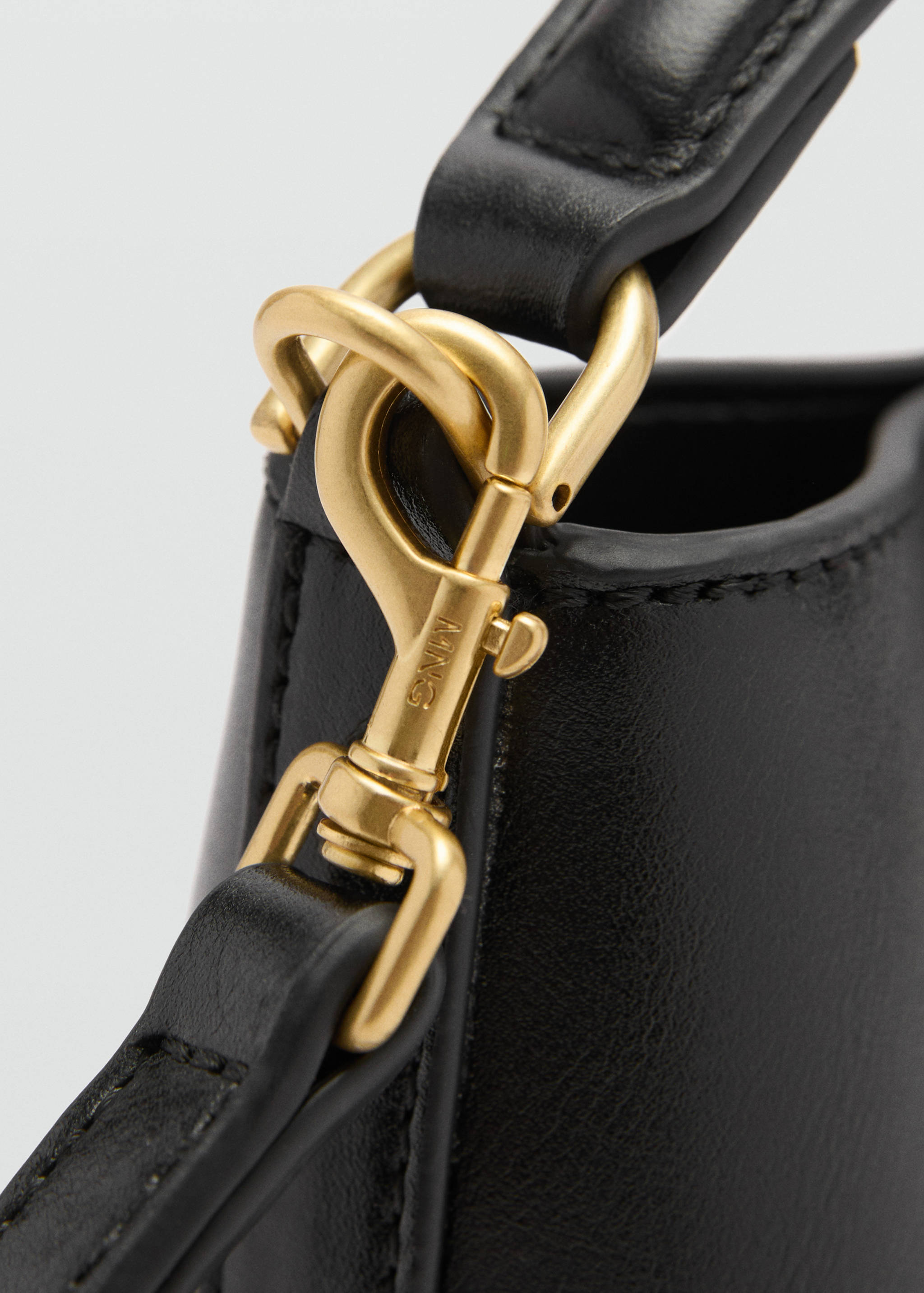 Mini shopper bag with metallic detail - Details of the article 3