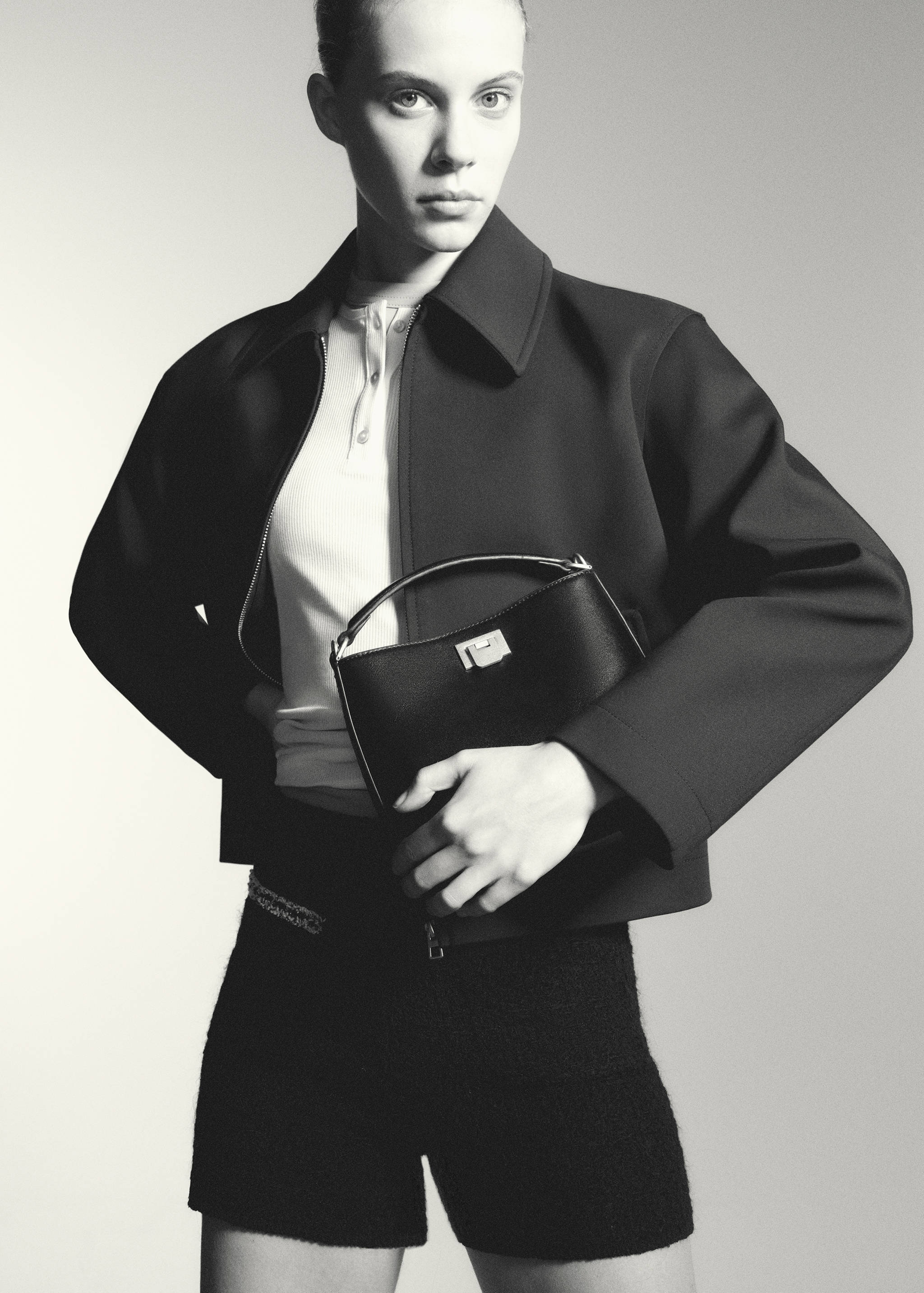 Mini shopper bag with metallic detail - Details of the article 6