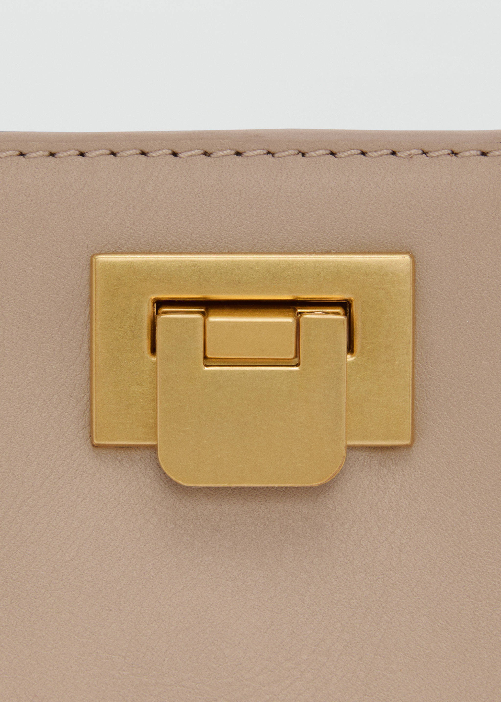 Mini shopper bag with metallic detail - Details of the article 2