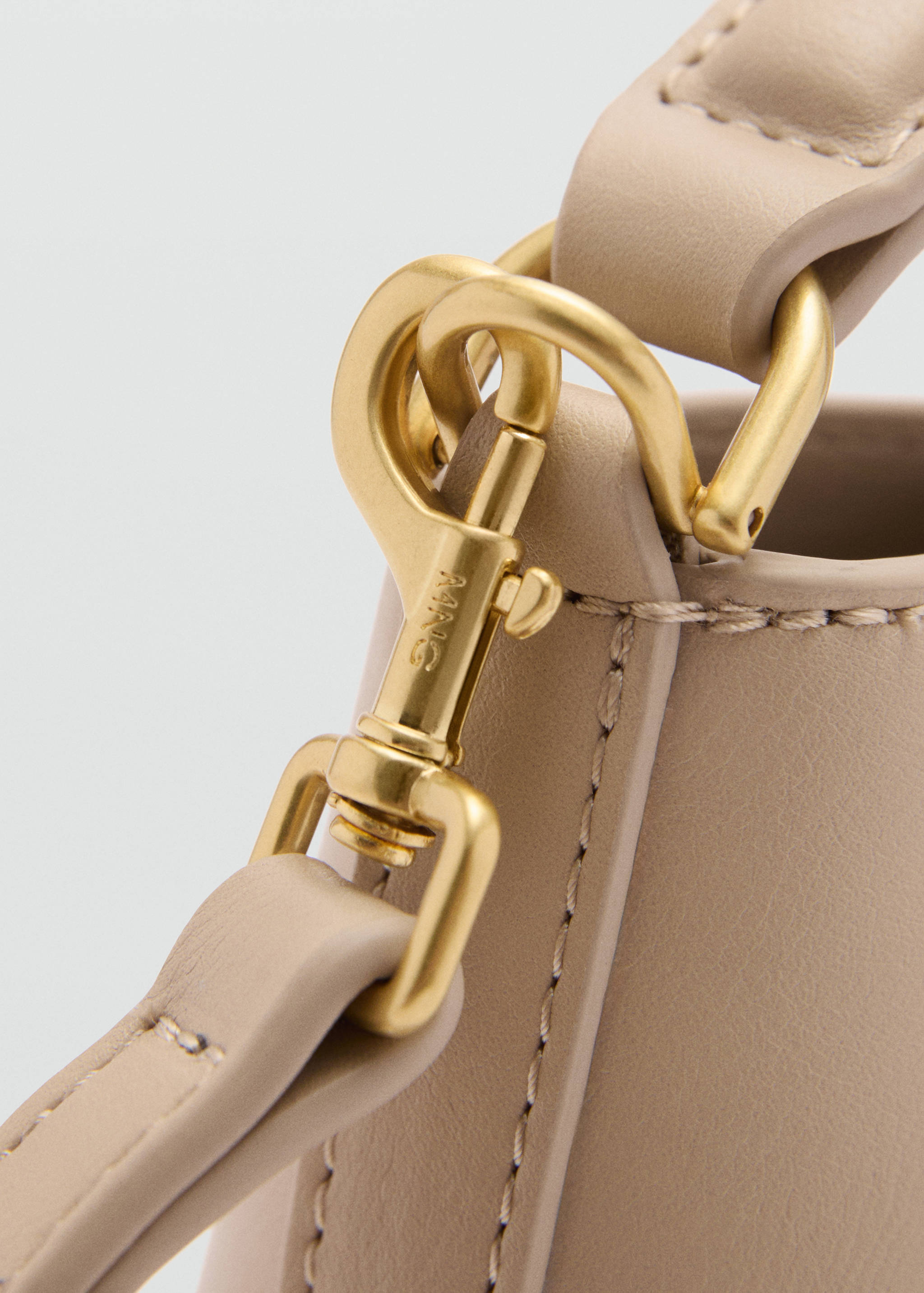 Mini shopper bag with metallic detail - Details of the article 3