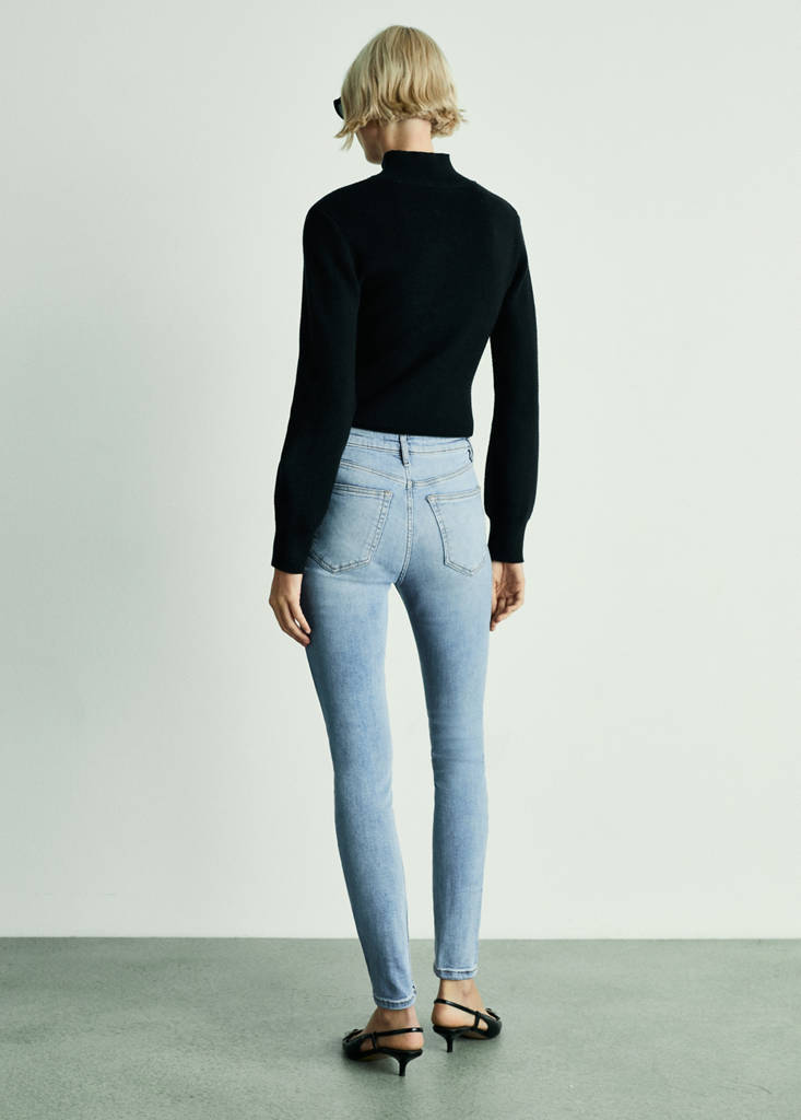 High-rise skinny jeans — Medium Blue