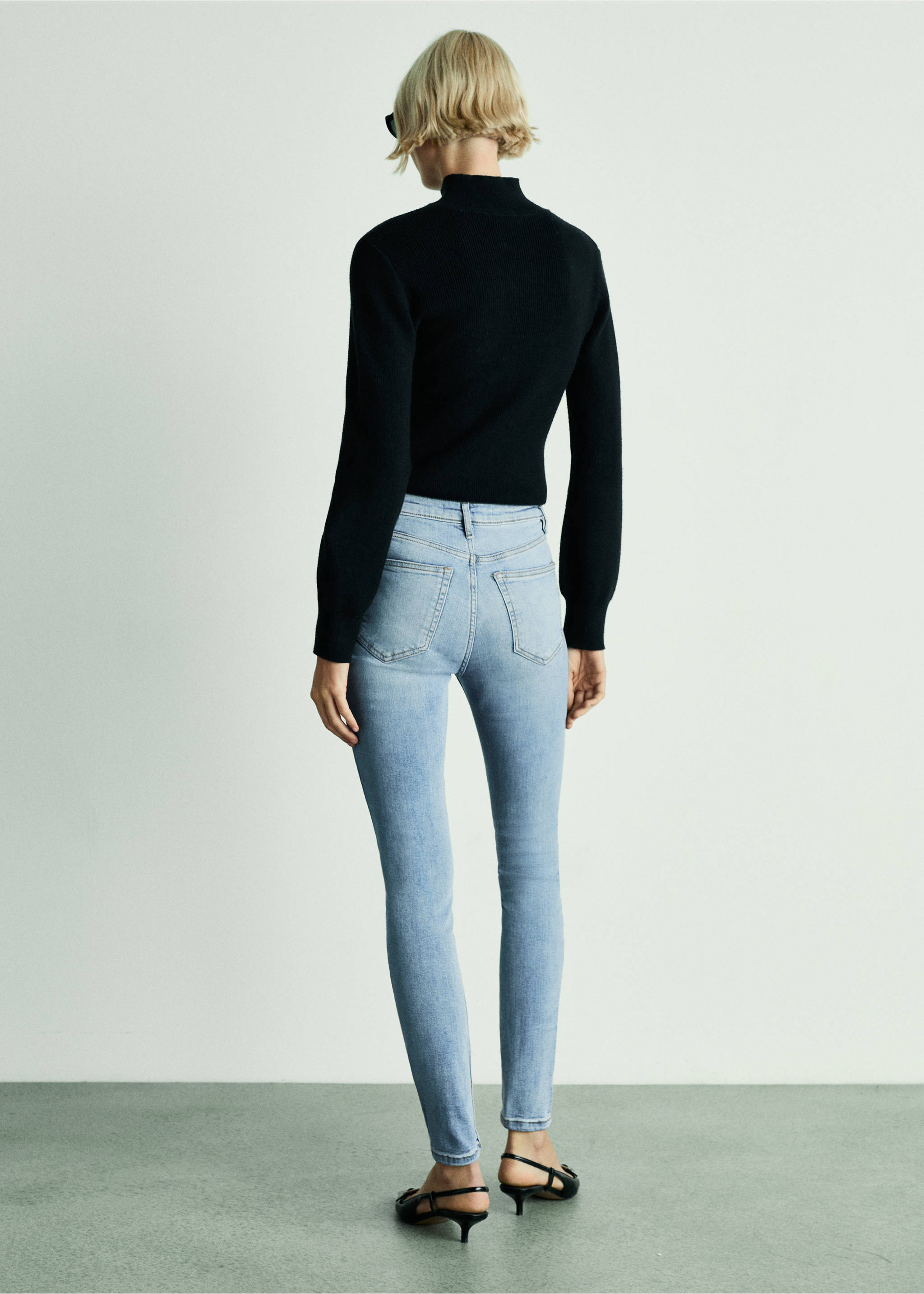 High-rise skinny jeans - Reverse of the article, Medium Blue. Ref: 77034060-00.