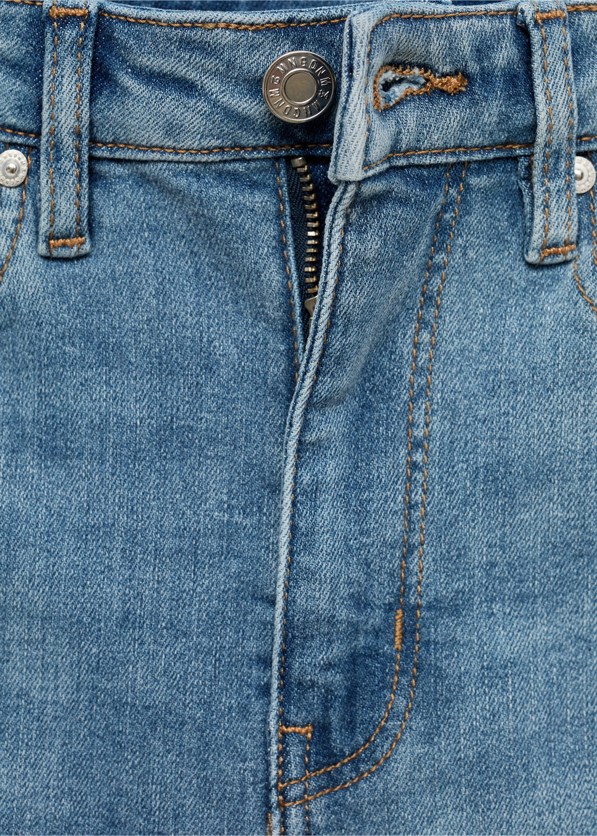 High-rise skinny jeans - Details of the article 8, Medium Blue. Ref: 77034060-00.
