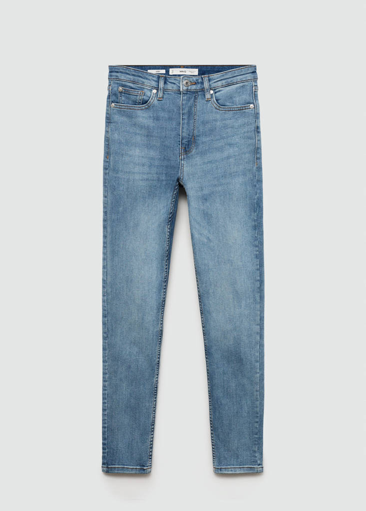 High-rise skinny jeans — Medium Blue