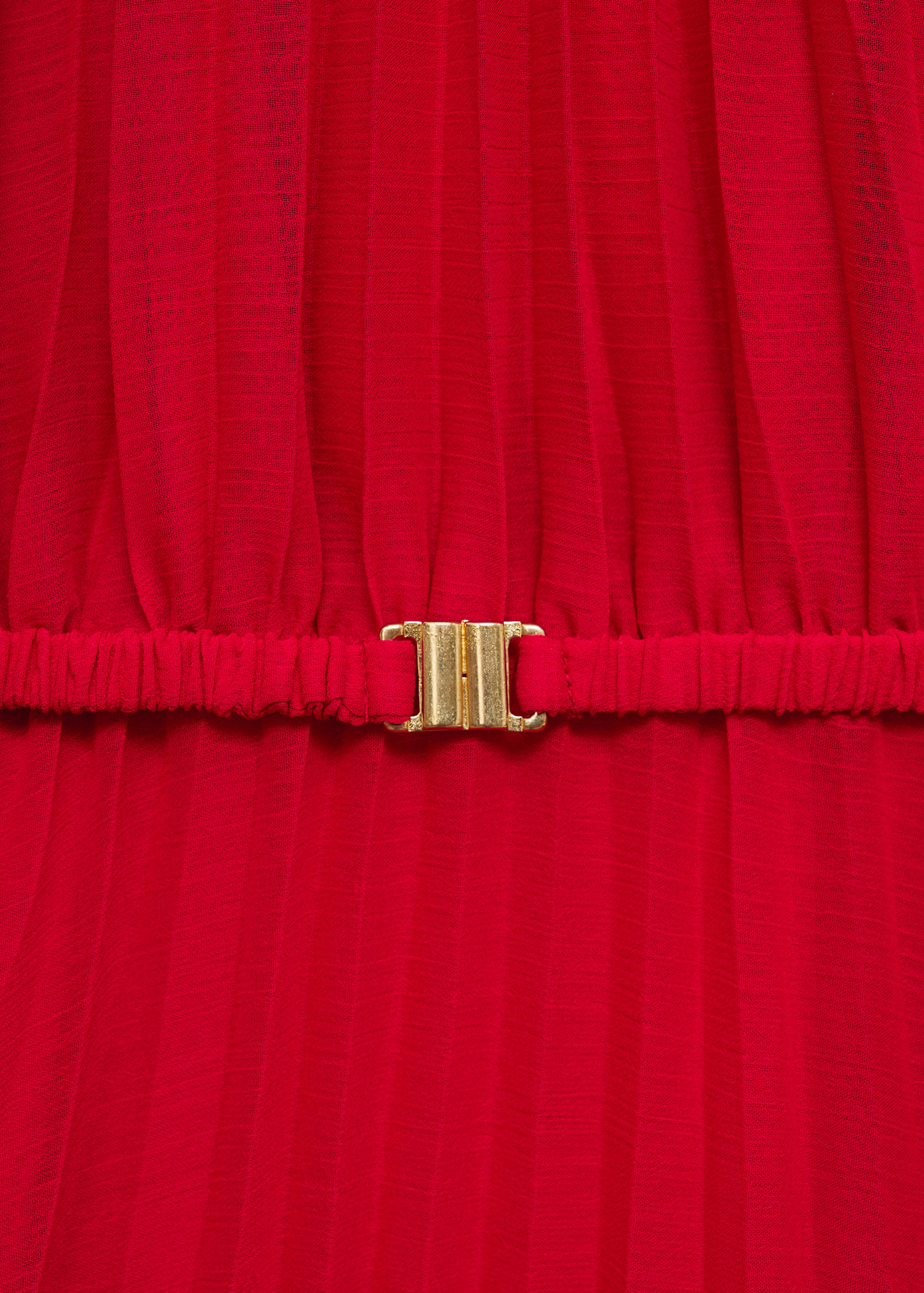 Belt pleated dress - Details of the article 0