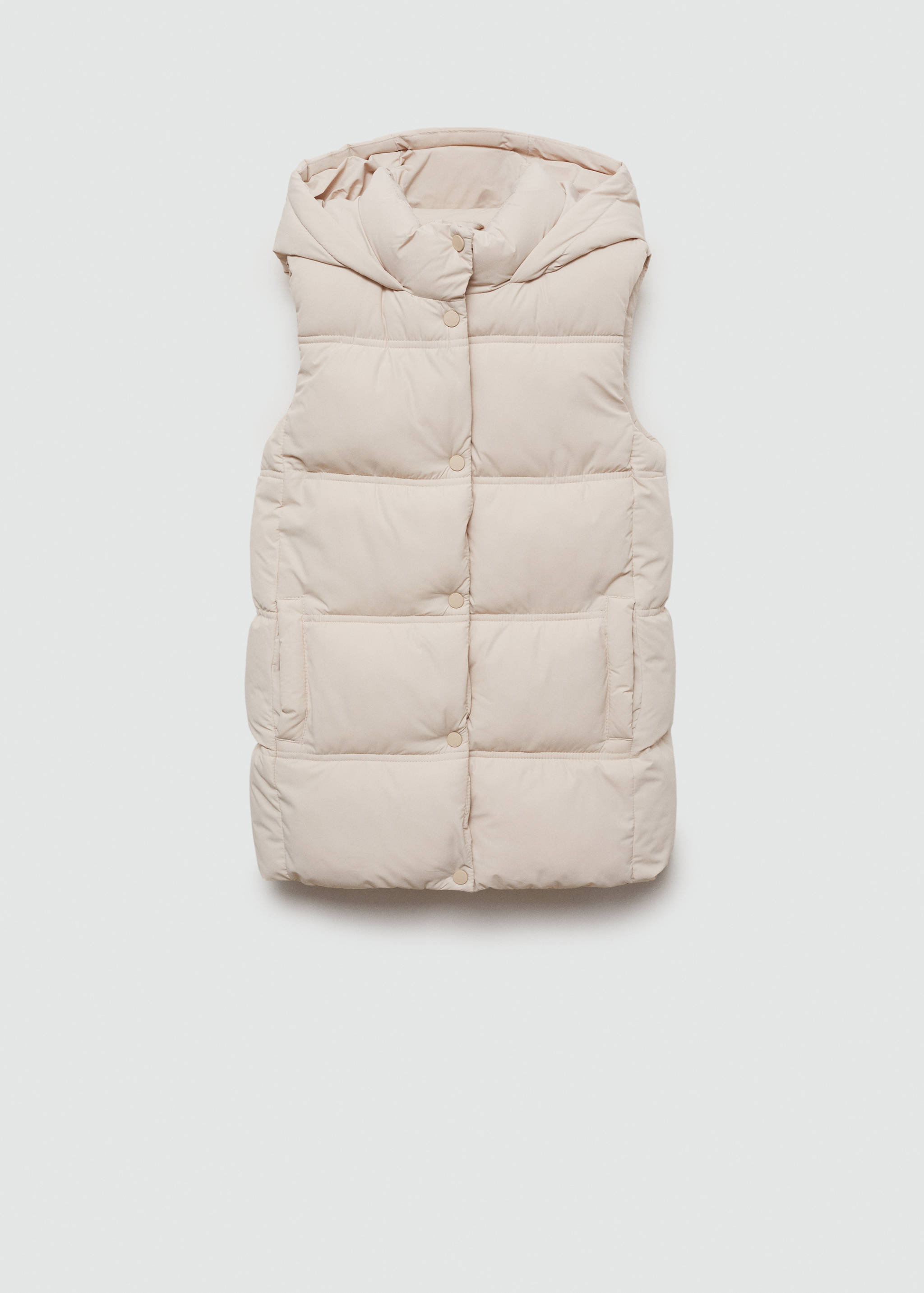 Quilted gilet with hood - Article without model
