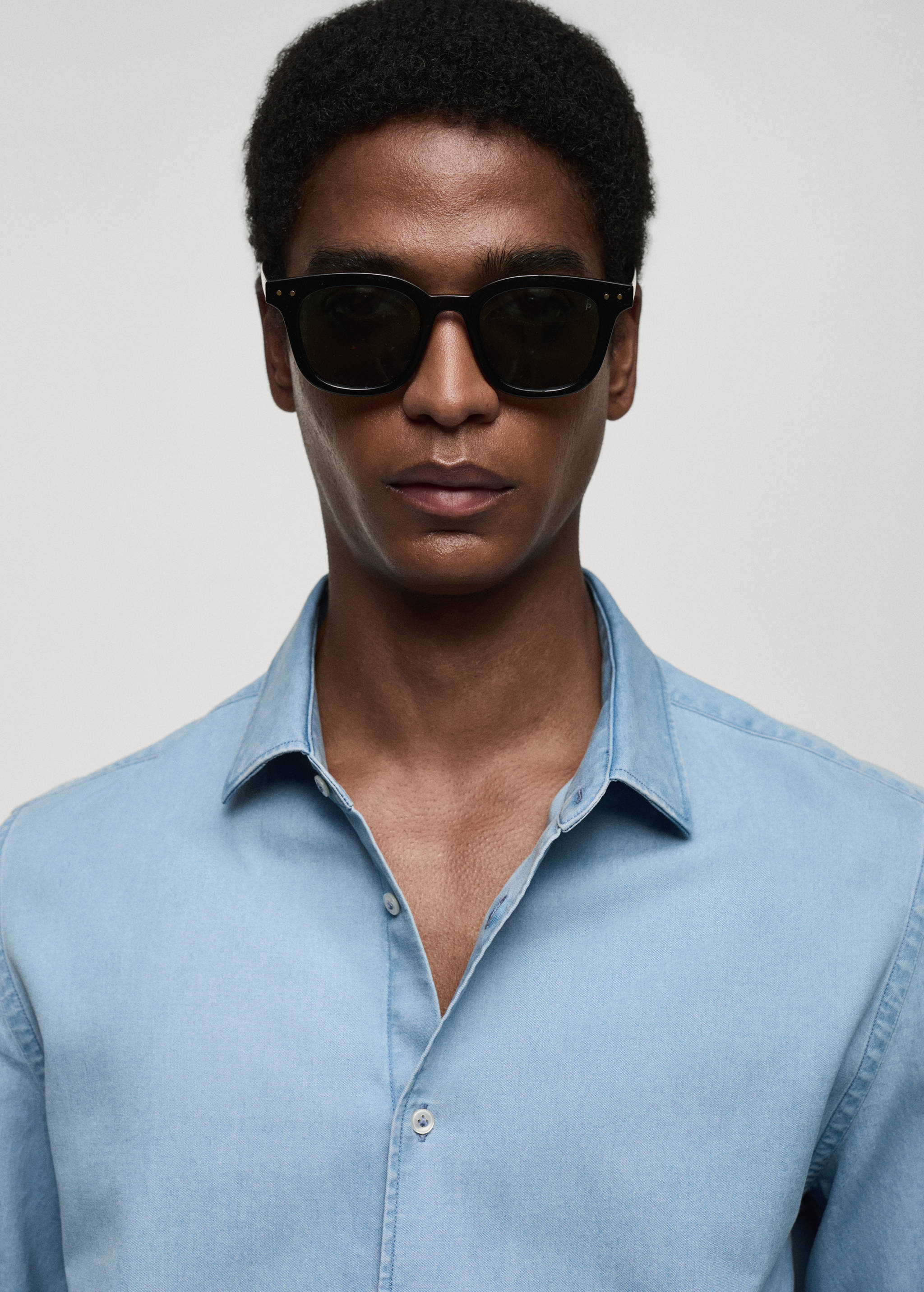 Chemise regular-fit chambray coton - Détail de l'article 1