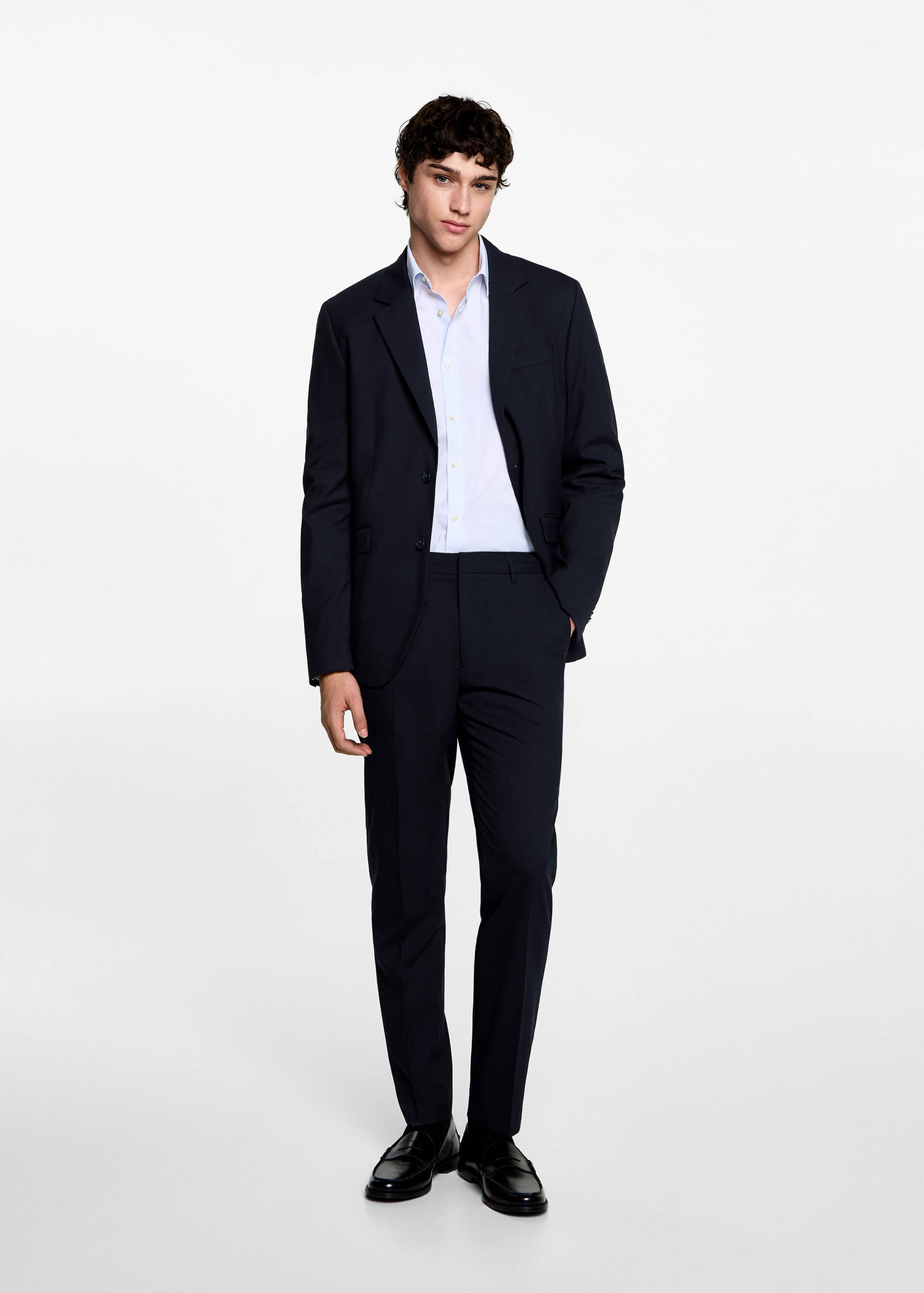 Slim fit suit trousers - General plane