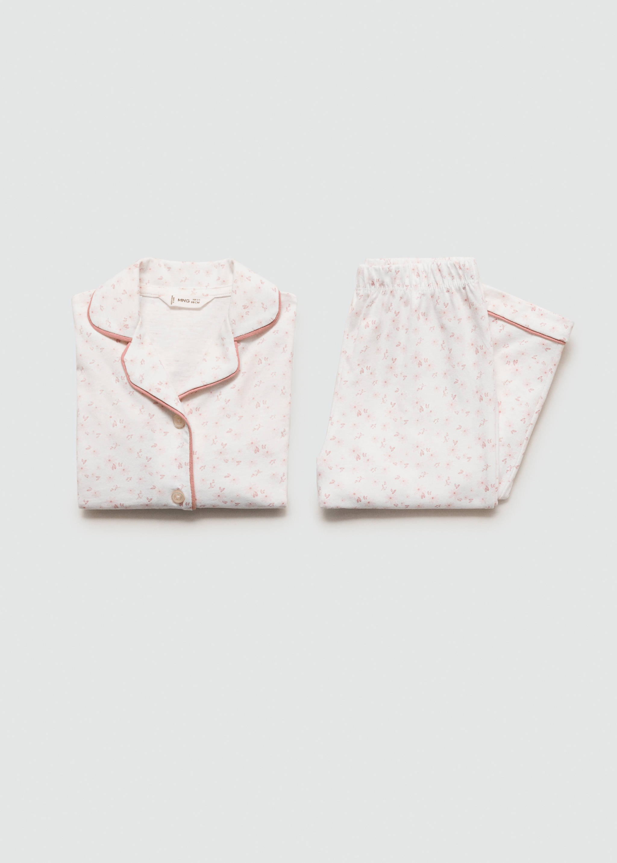 Cotton printed long pyjamas - Details of the article 0