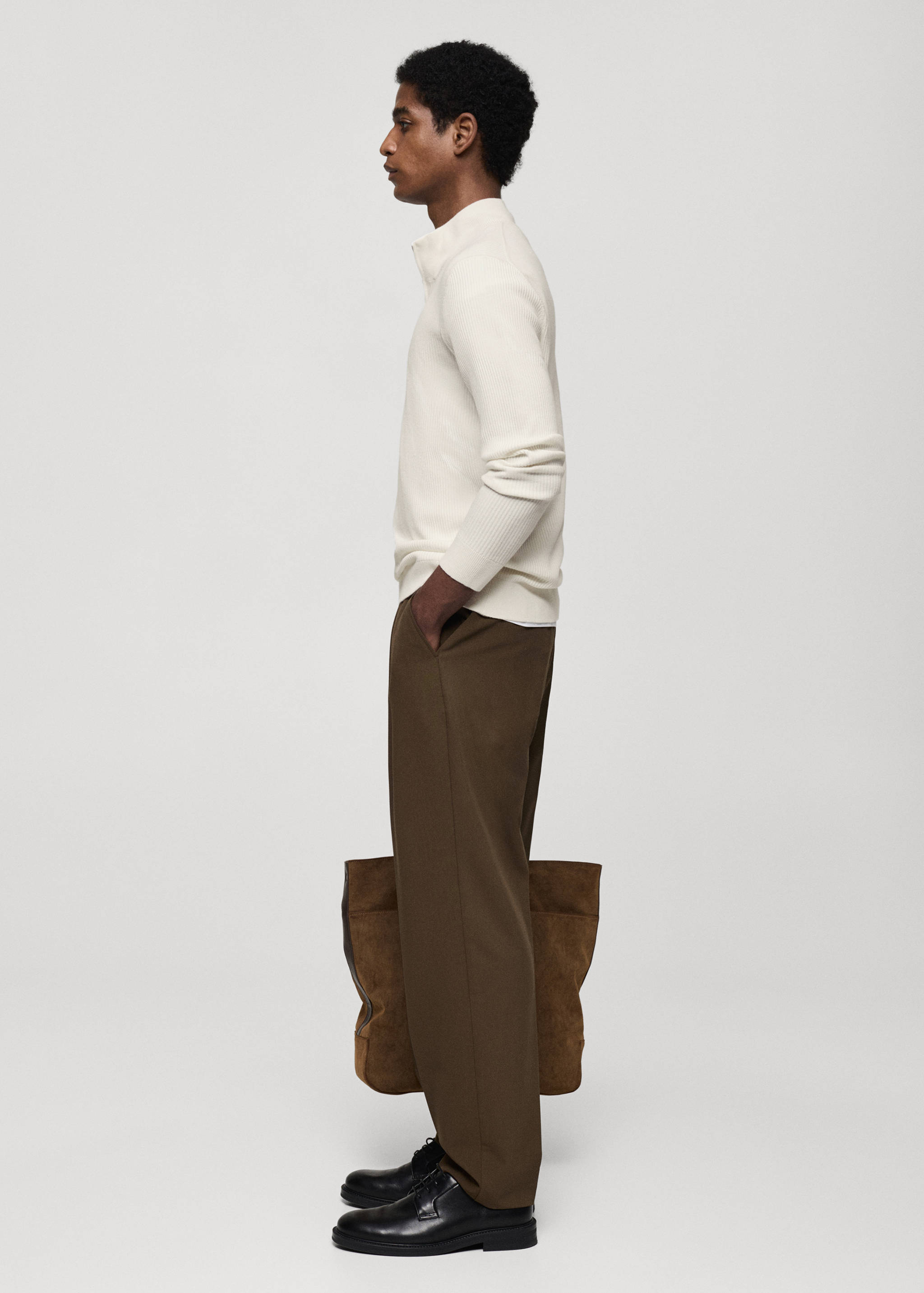 Gerippter Pullover mit Zip-Kragen - Detail des Artikels 2