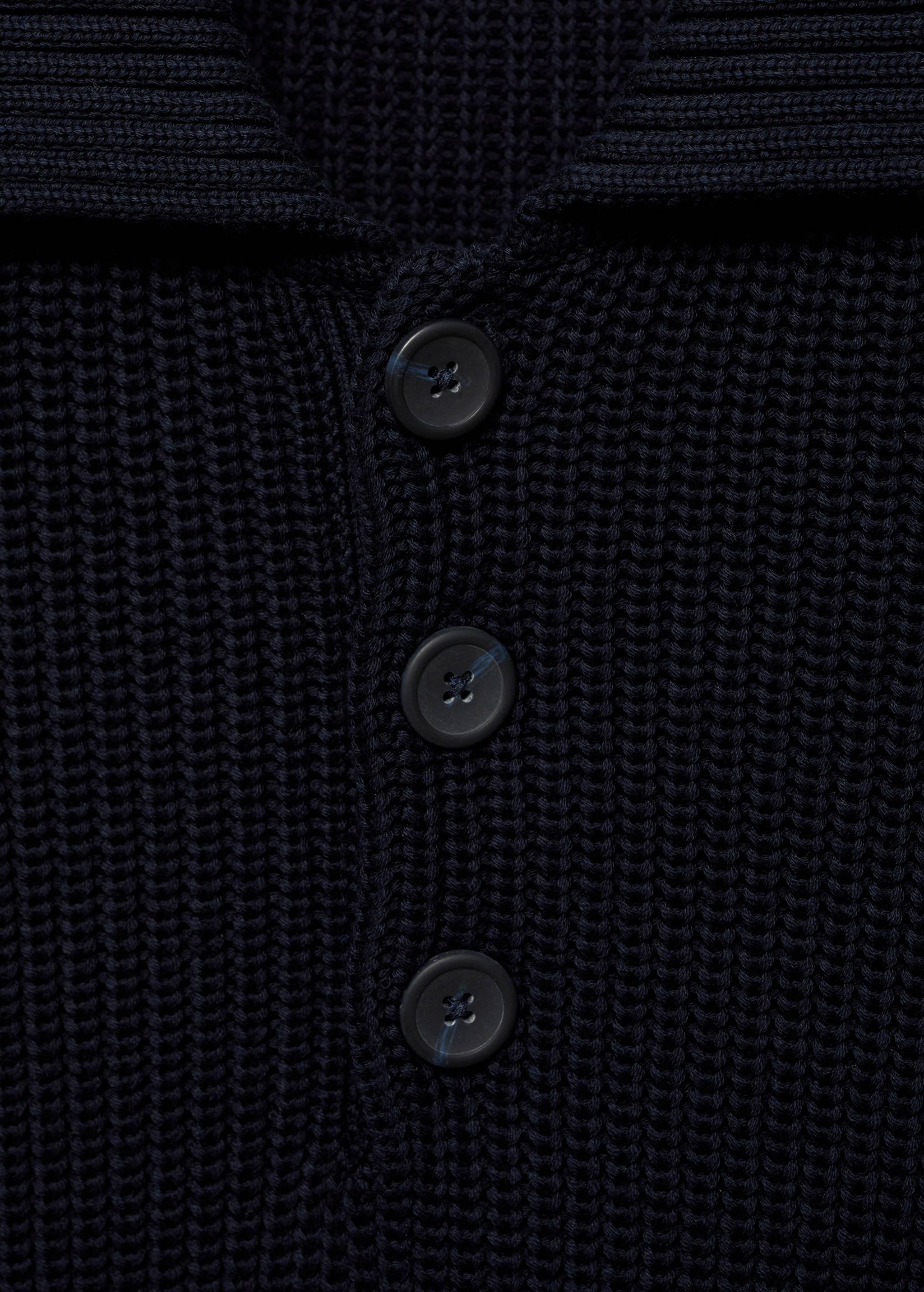 Chunky ribbed polo sweater - Details of the article 8