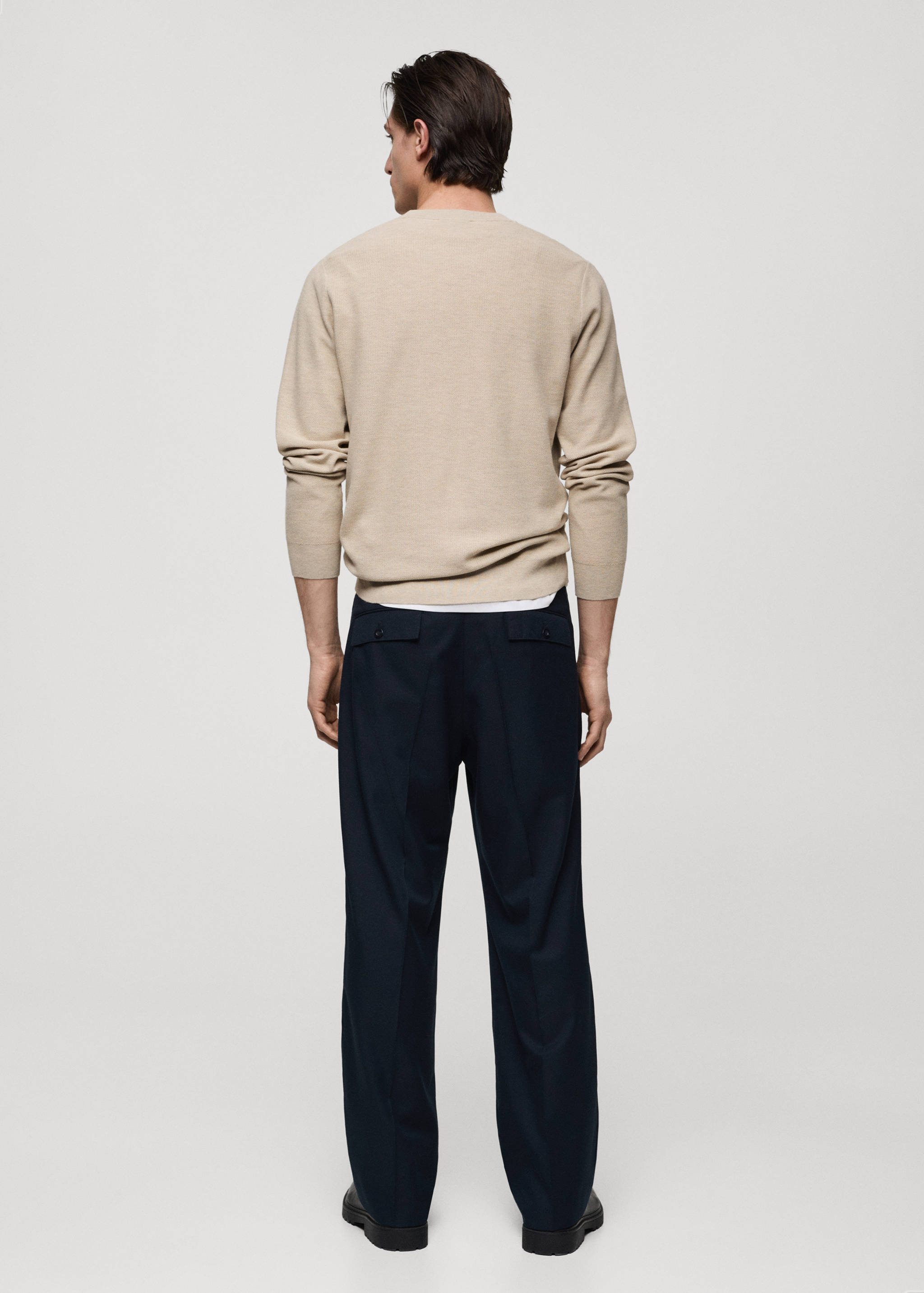 Fine-knit cotton sweater - Reverse of the article