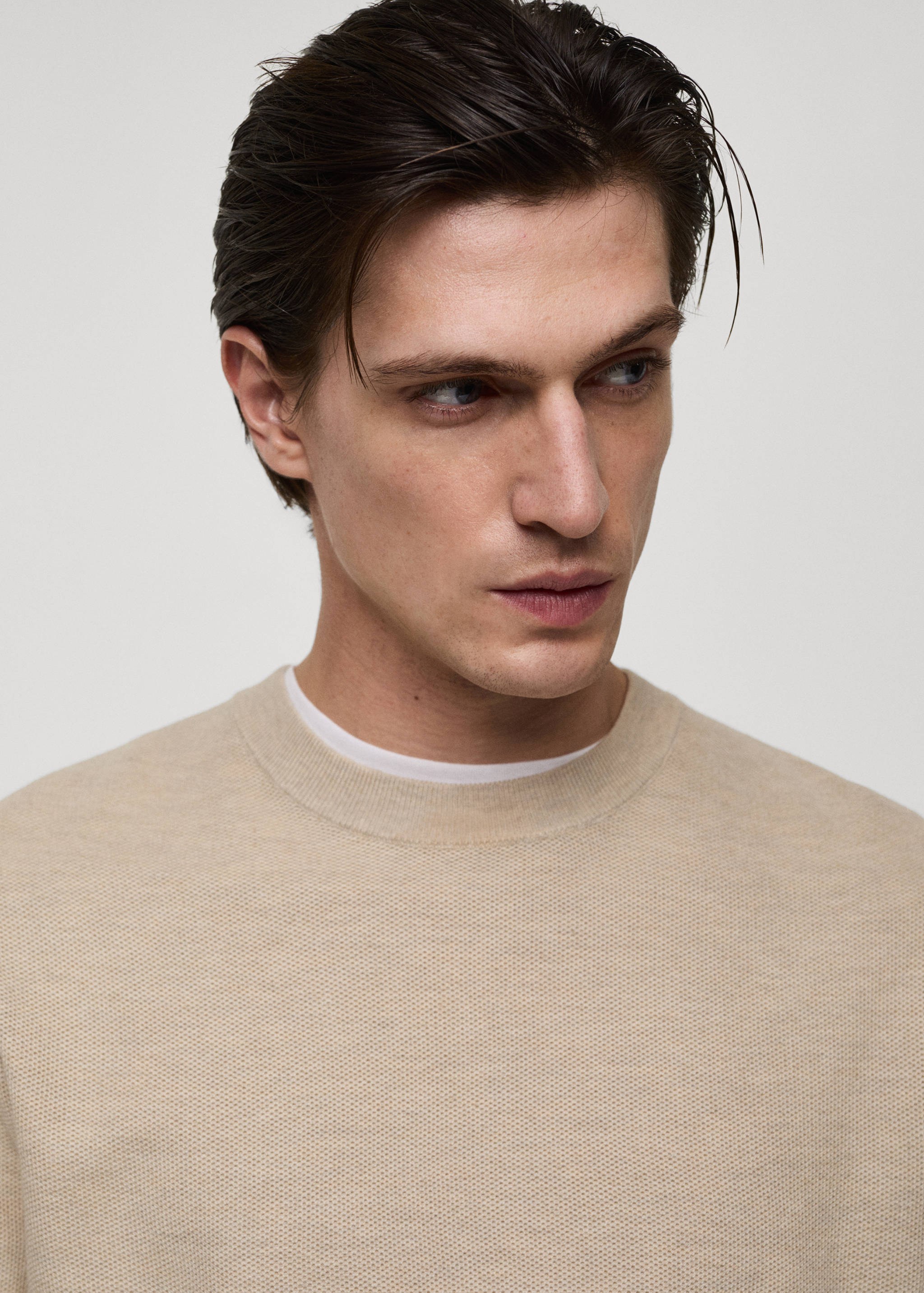 Fine-knit cotton sweater - Details of the article 1