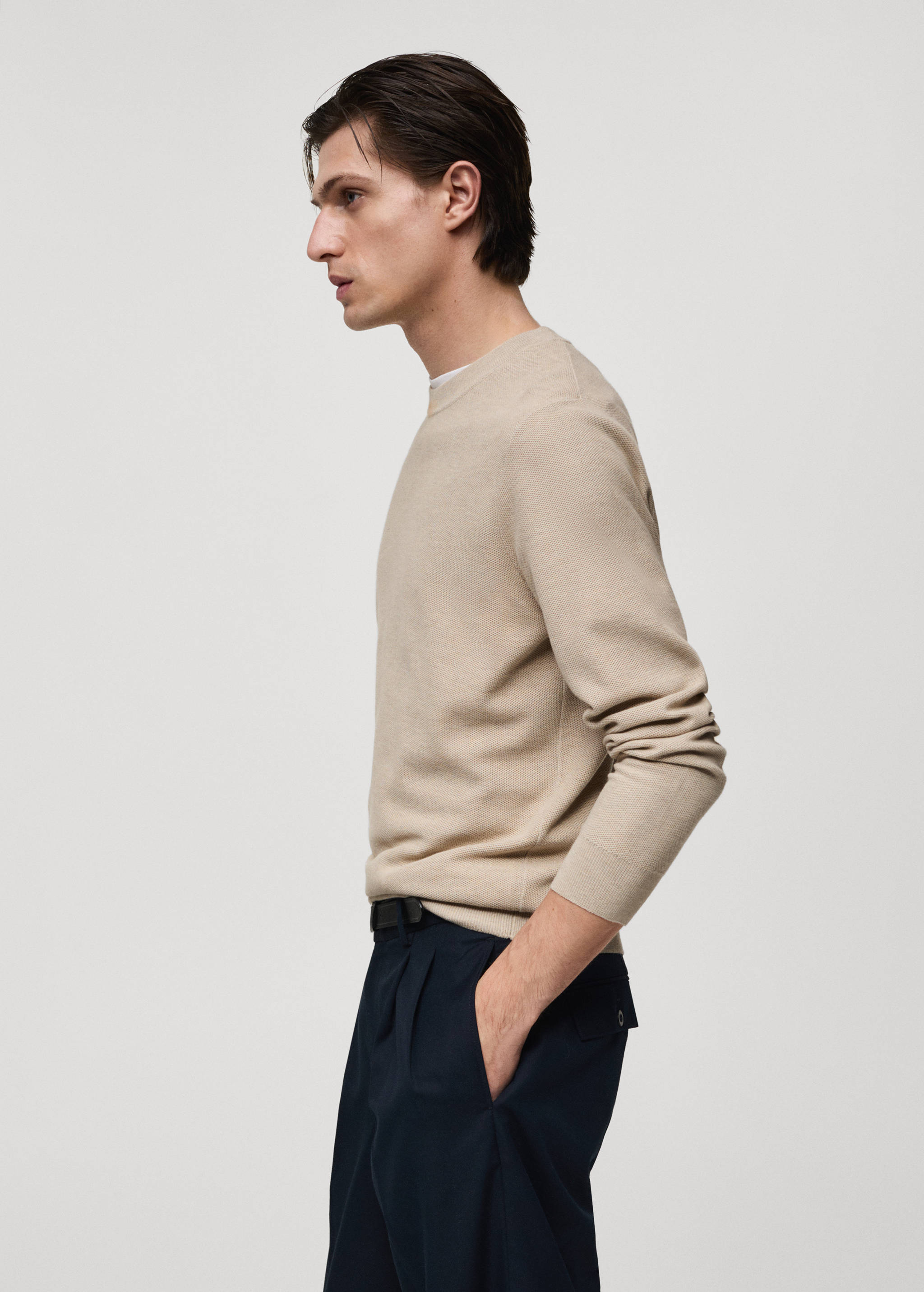 Fine-knit cotton sweater - Details of the article 4