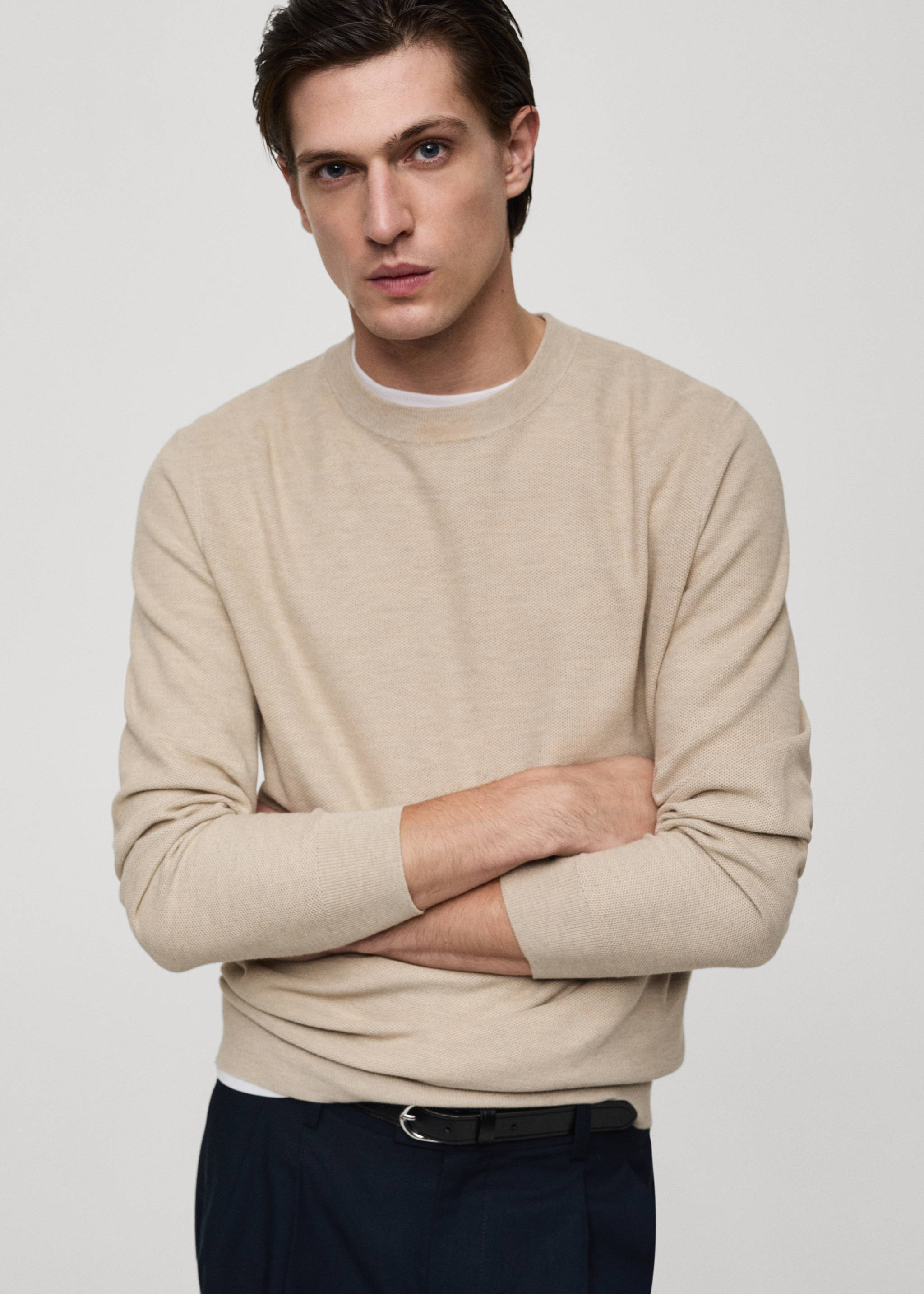 Fine-knit cotton sweater - Details of the article 2