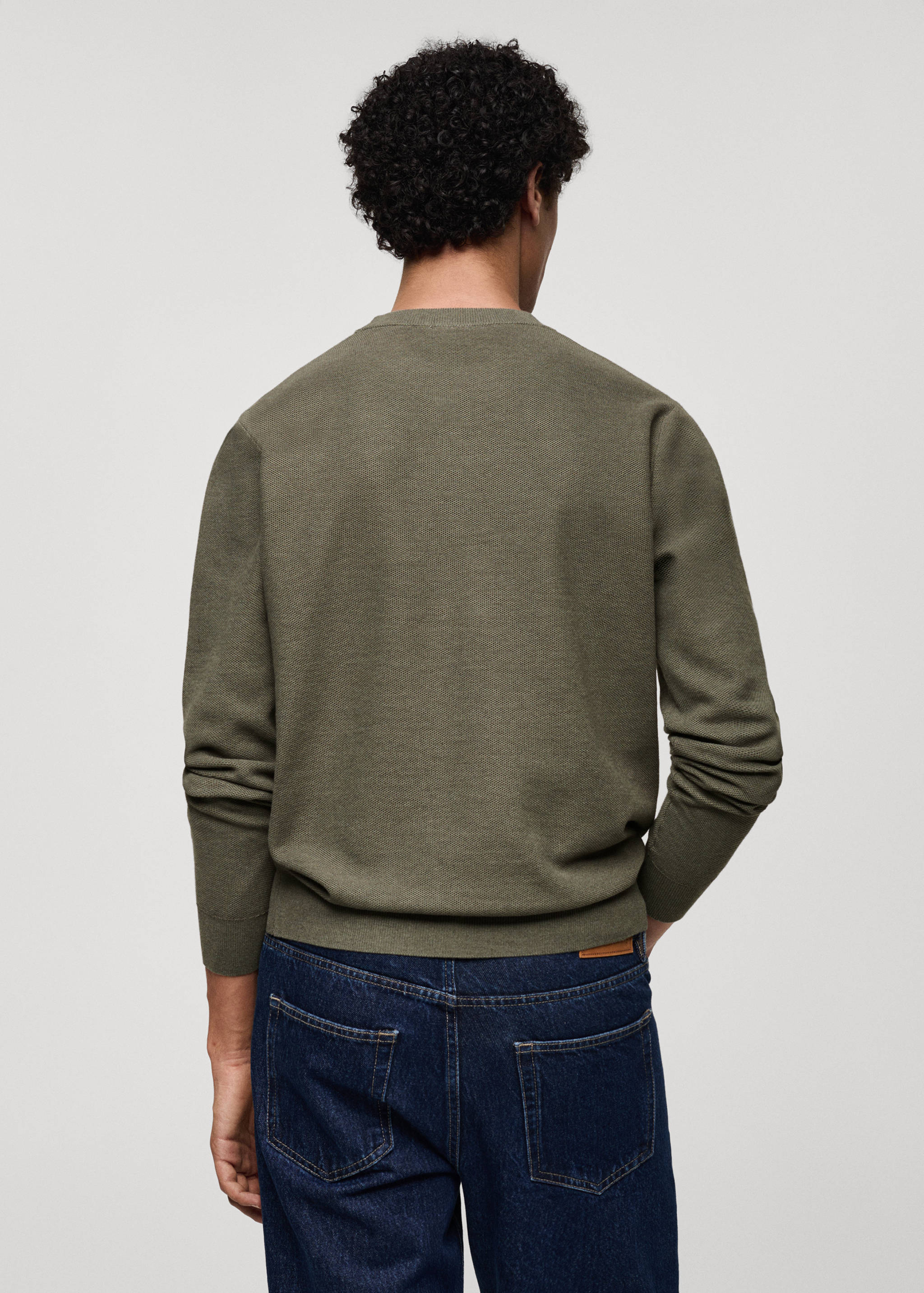 Fine-knit cotton sweater - Reverse of the article