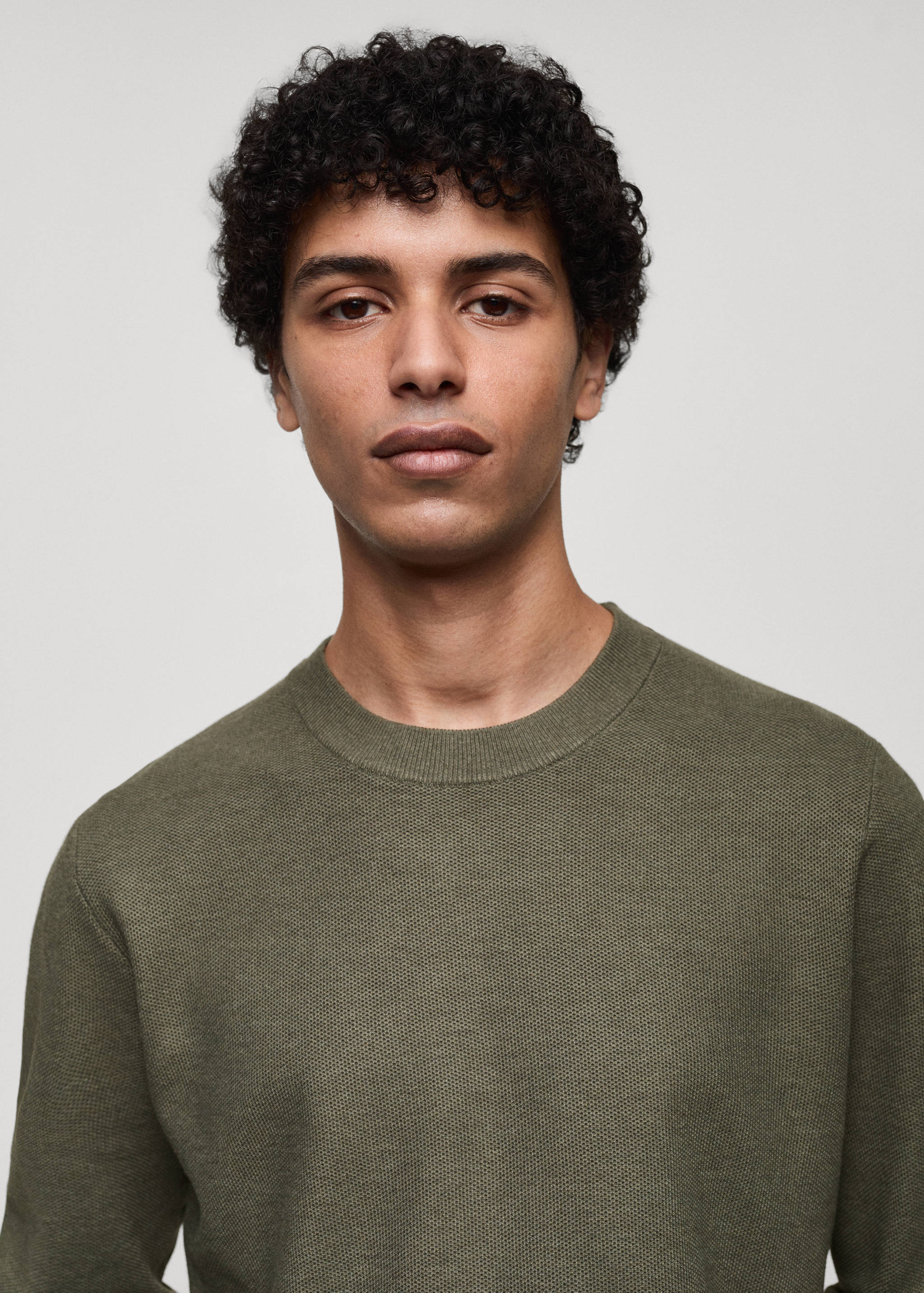 Fine-knit cotton sweater - Details of the article 1