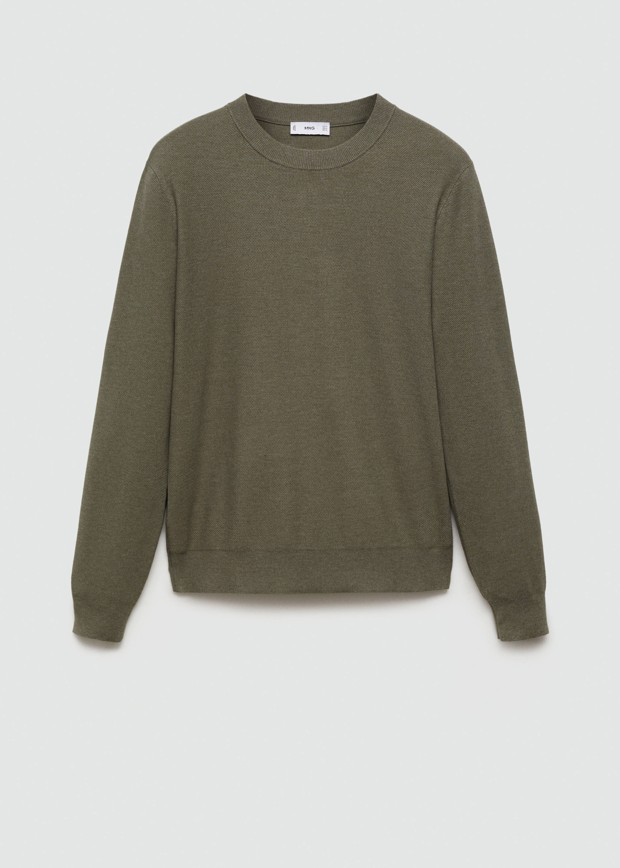 Fine-knit cotton sweater - Article without model