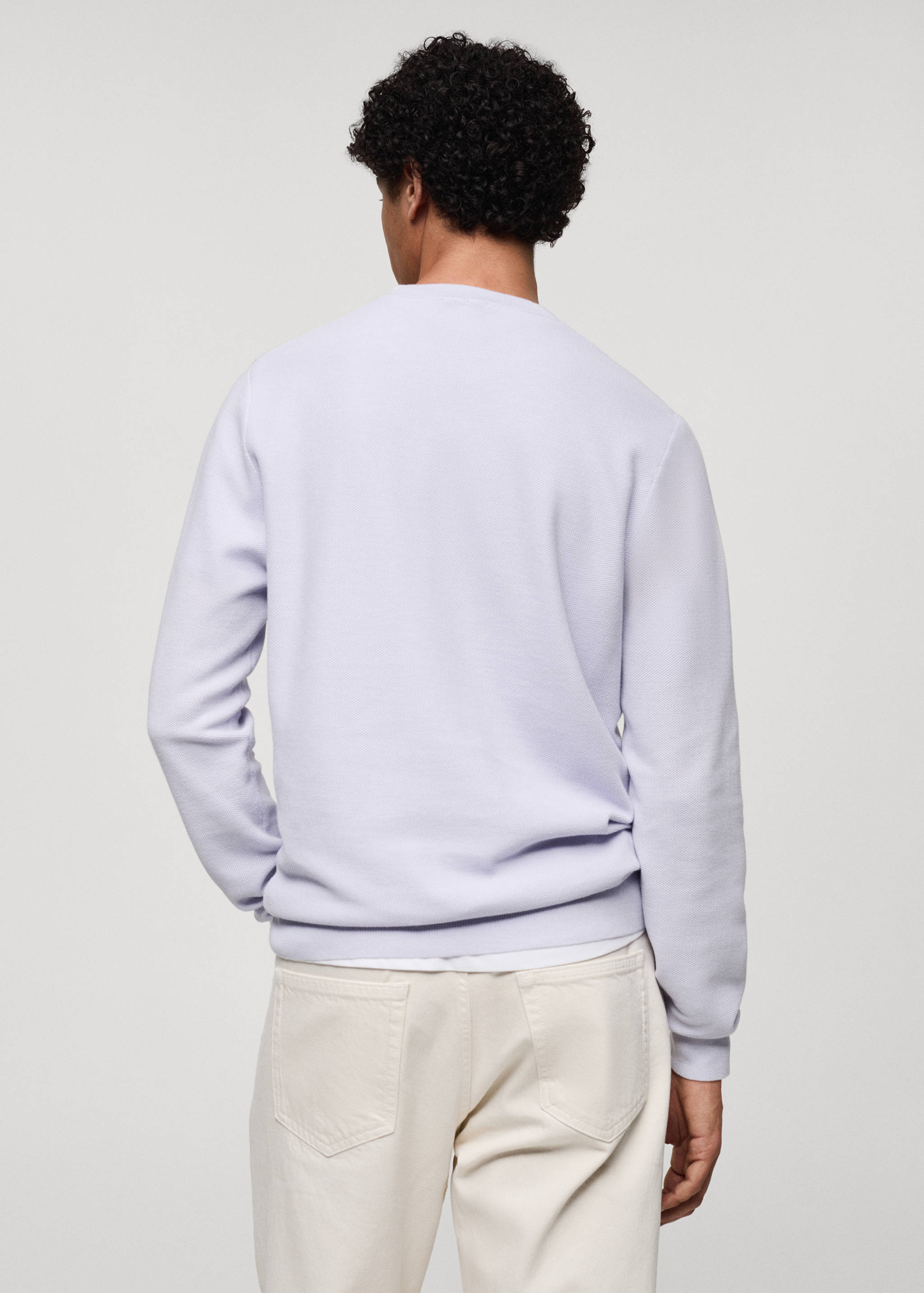 Fine-knit cotton sweater - Reverse of the article