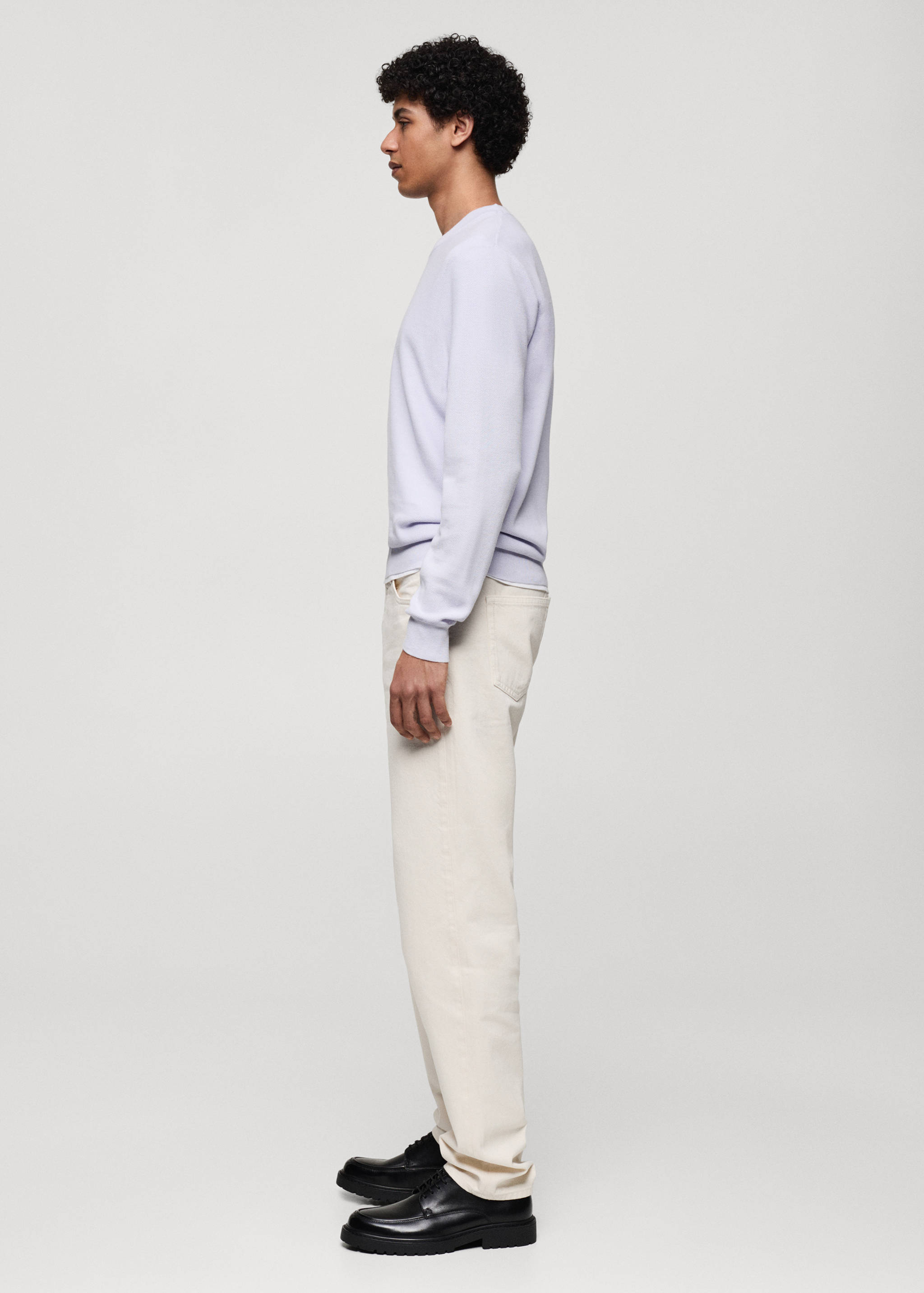 Fine-knit cotton sweater - Details of the article 2