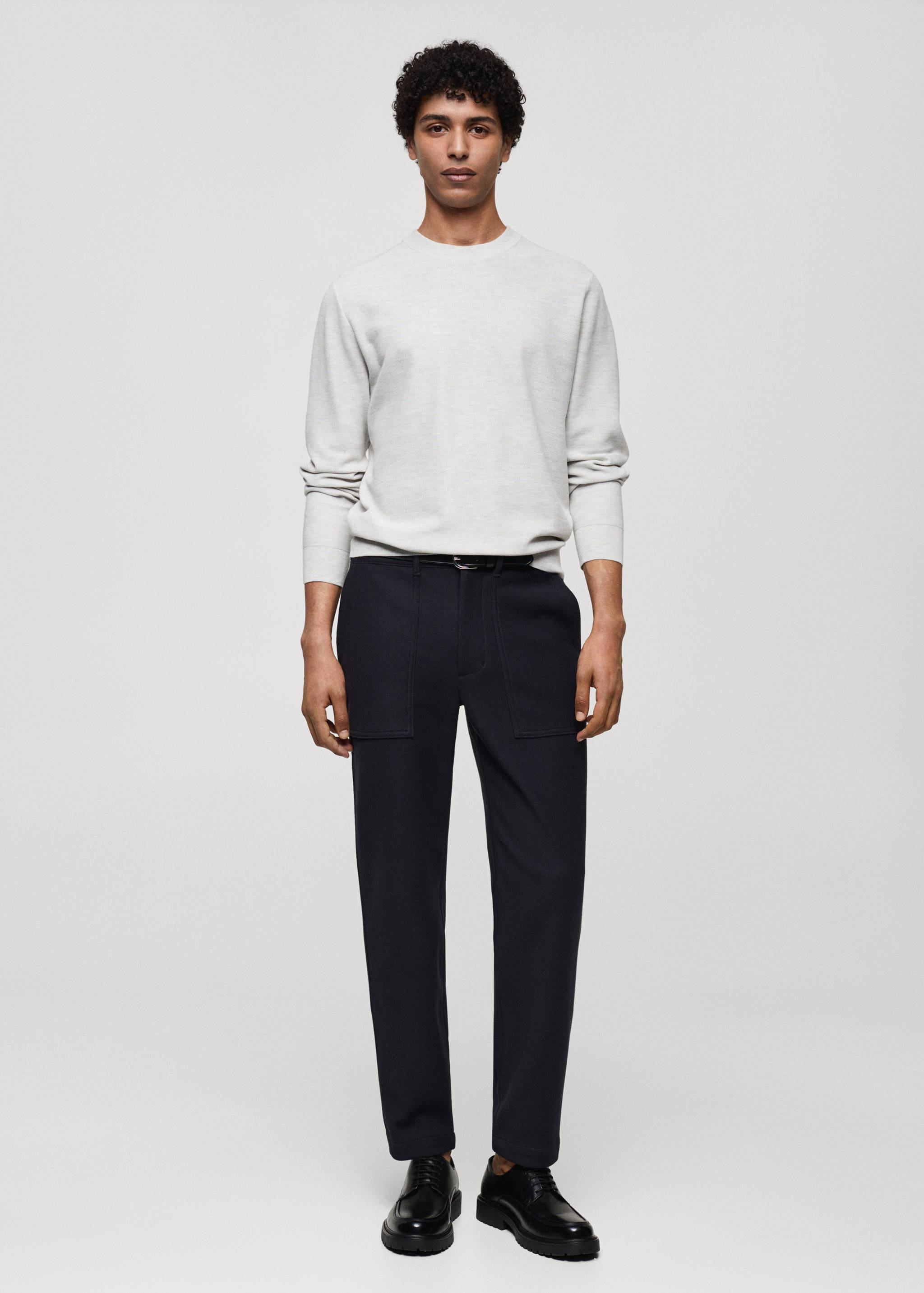 Fine-knit cotton sweater - General plane