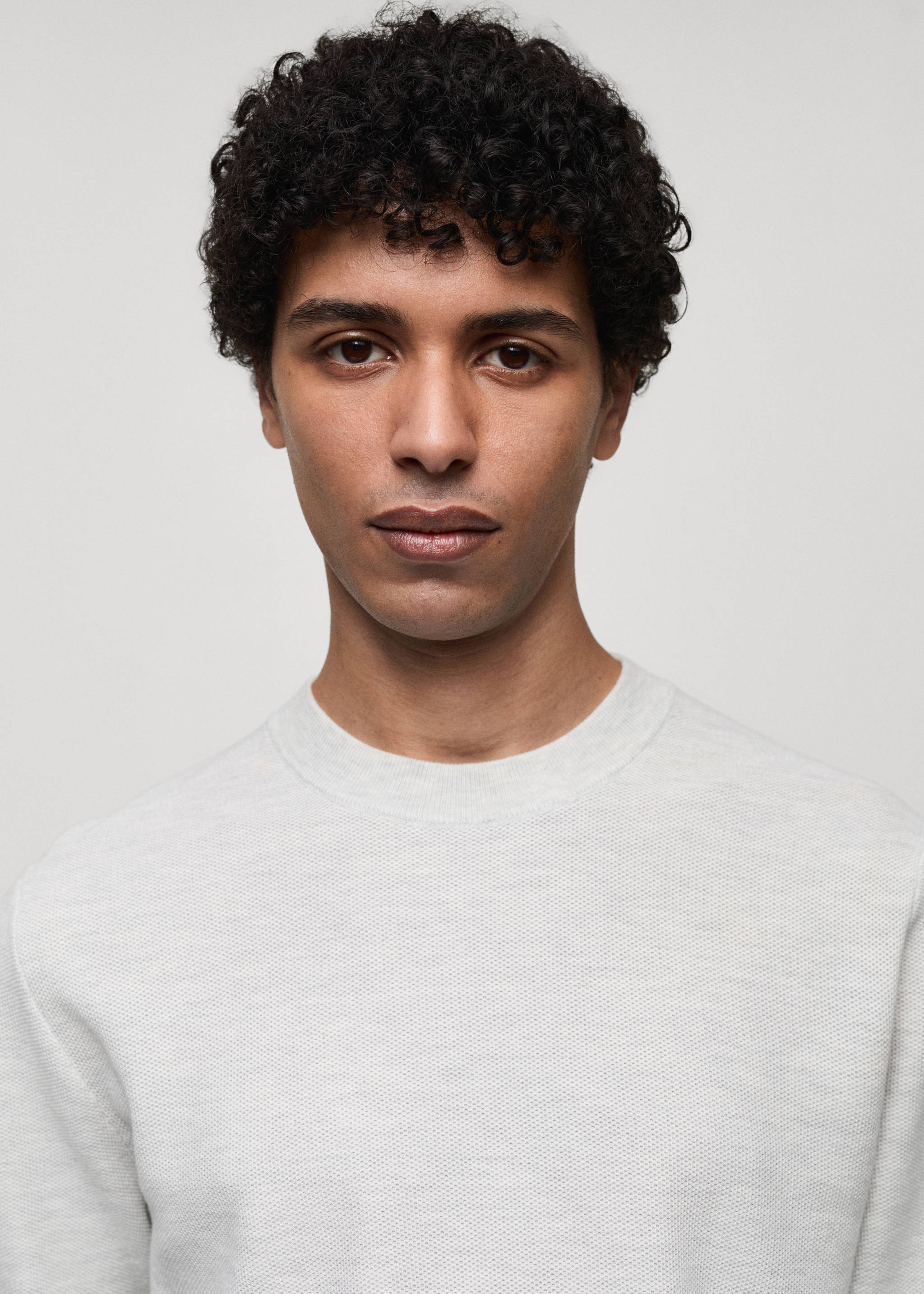 Fine-knit cotton sweater - Details of the article 1