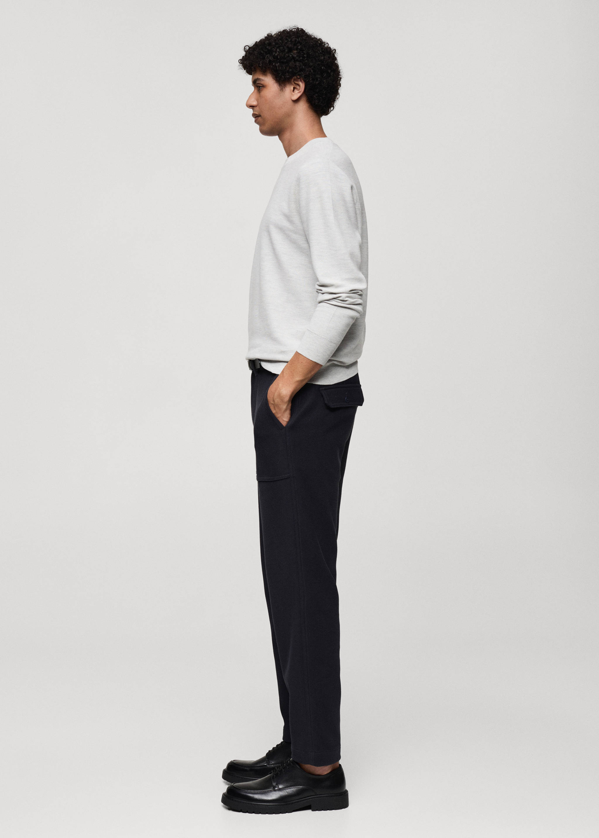 Fine-knit cotton sweater - Details of the article 2